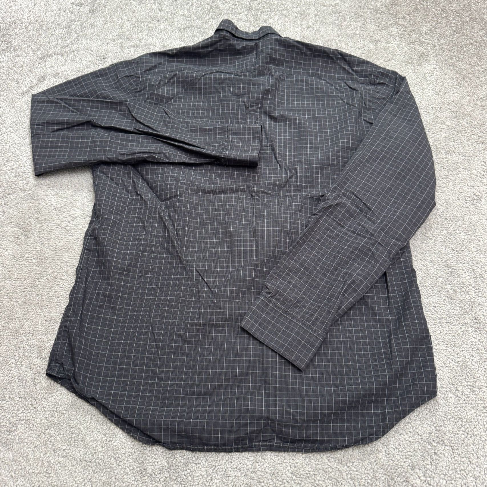 Theory Theory Button-Up Shirt Mens Large Plaid Gray Cotton Long Sleeve Casual Workwear 2000s Mens Size US L / EU 52-54 / 3 - 2 Thumbnail