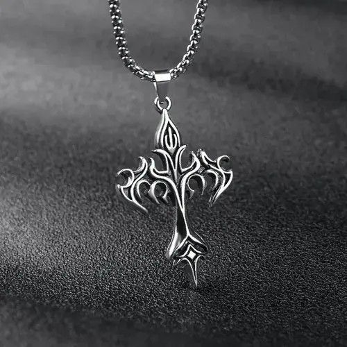 Other Cross Pendant Stainless Steel Chain Necklace Size ONE SIZE - 5 Thumbnail