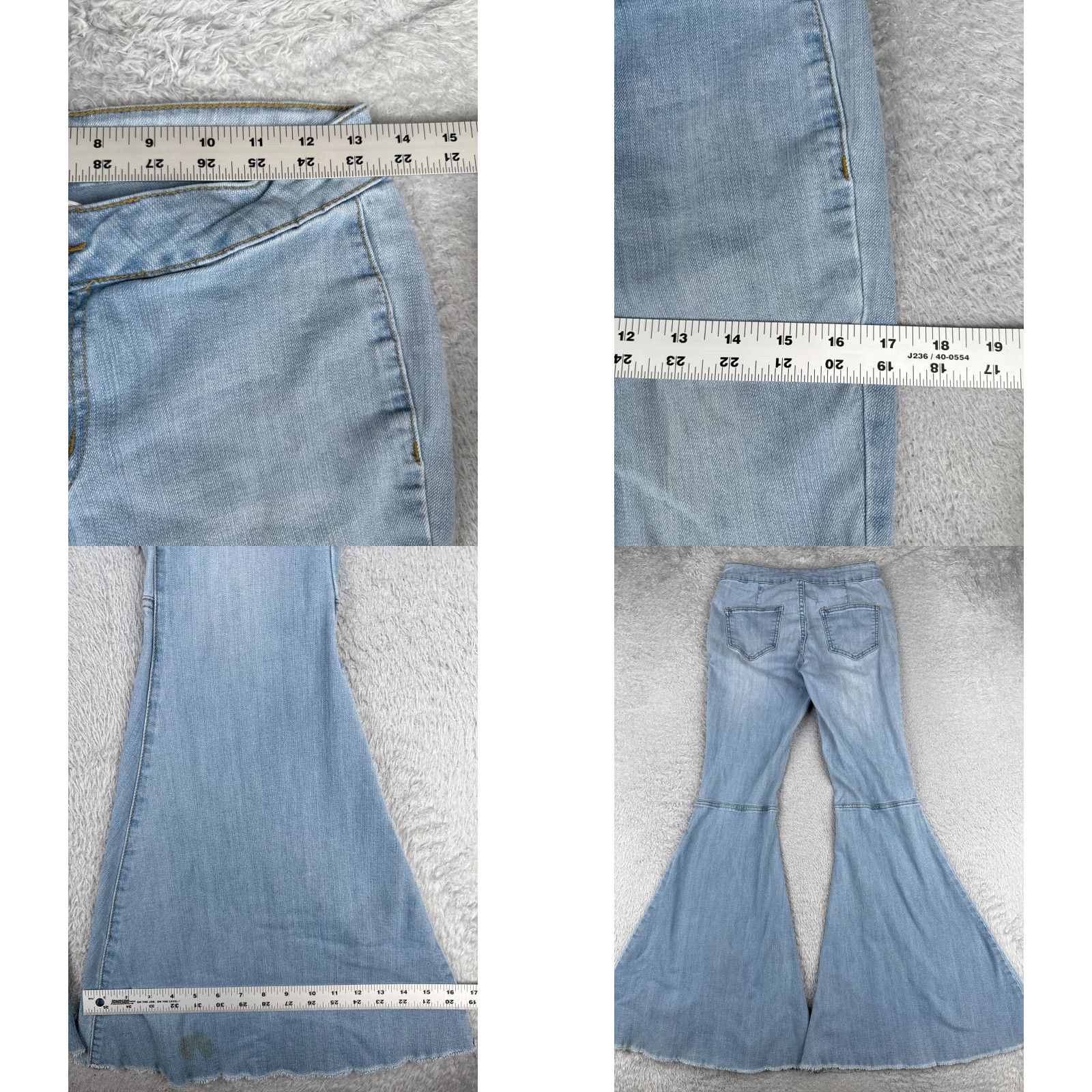 Vintage Wild Fable Jeans Juniors Blue Denim High Rise Flare 27x33 Regular 5-Pocket Cotton Blend 90s Womens Jeans Size 25" / US 0 / IT 36 - 9 Thumbnail
