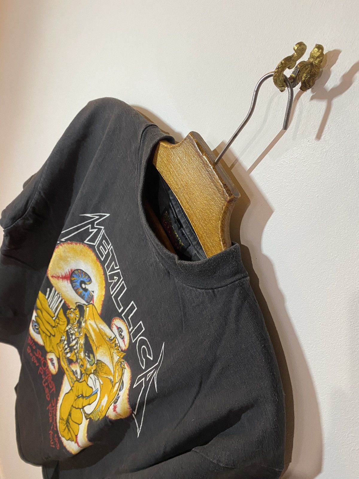 Band Tees × Vintage Vintage Metallica pushead 80s shortest straw shirt Size US L / EU 52-54 / 3 - 3 Thumbnail