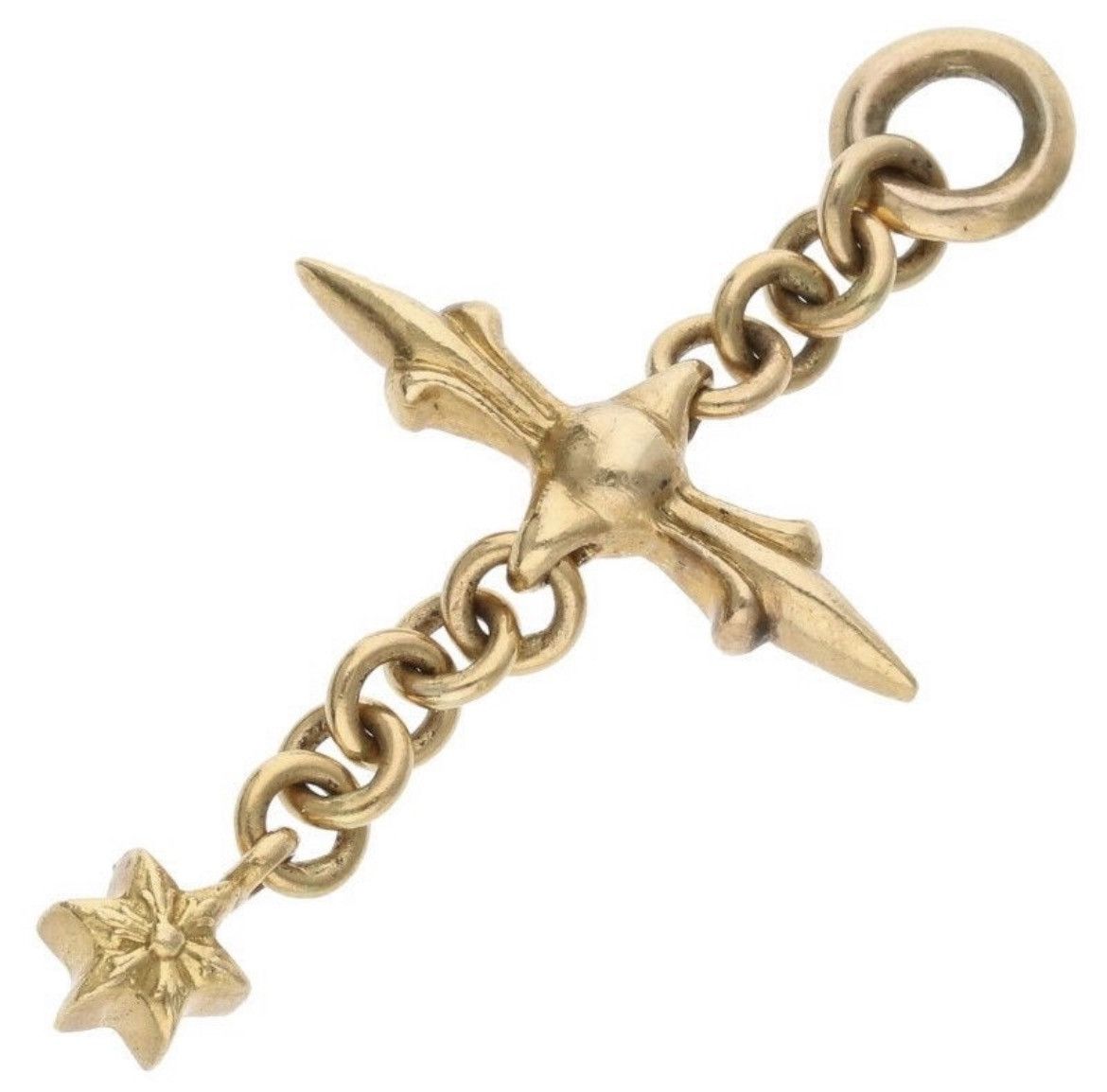Chrome Hearts Chrome Hearts 22K Roly Cross Gold Necklace Size ONE SIZE - 1 Thumbnail