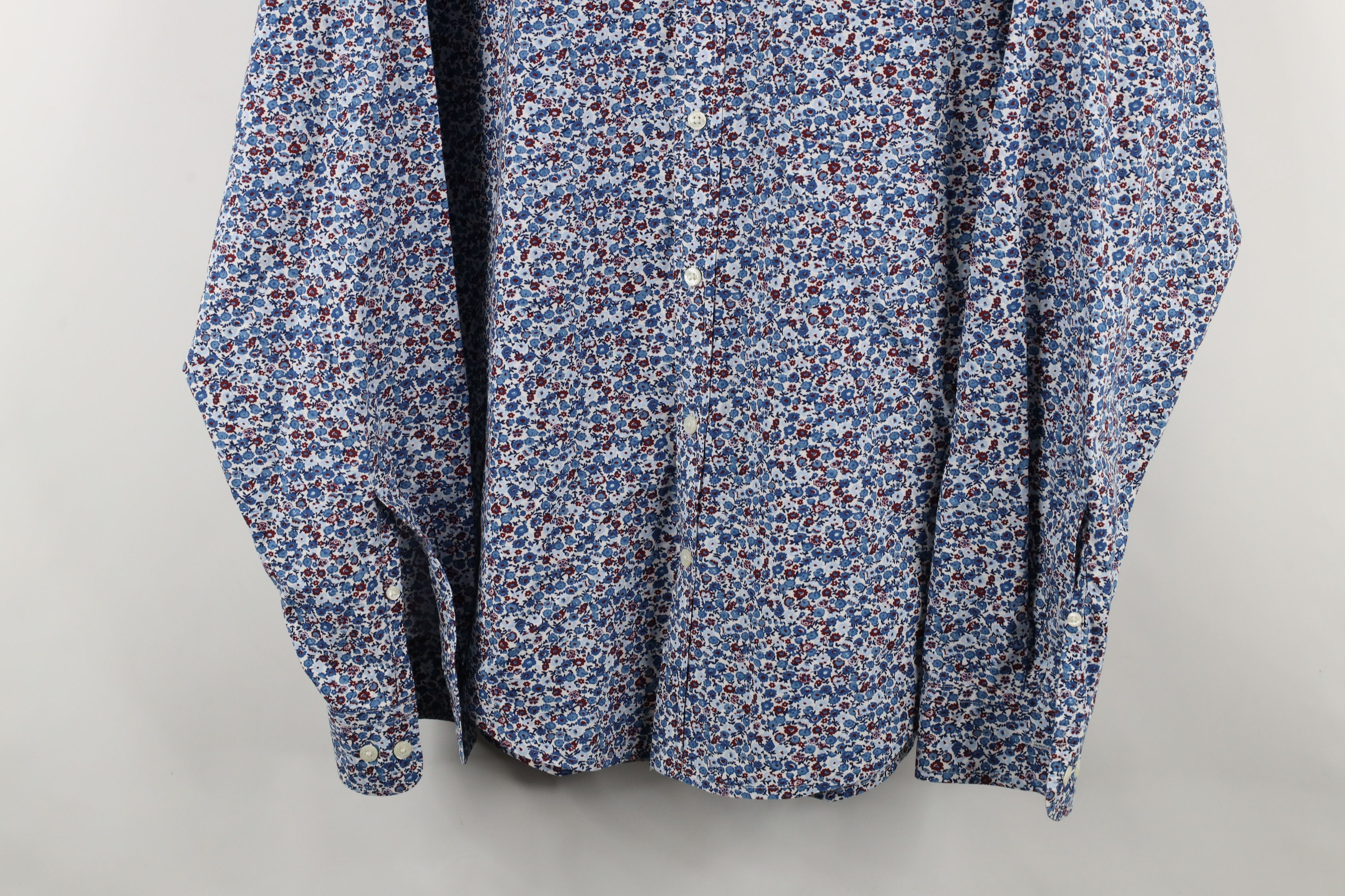 Lands' End × Vintage Vintage Y2K Lands End Over Print Collared Button Down Shirt Size US L / EU 52-54 / 3 - 3 Thumbnail