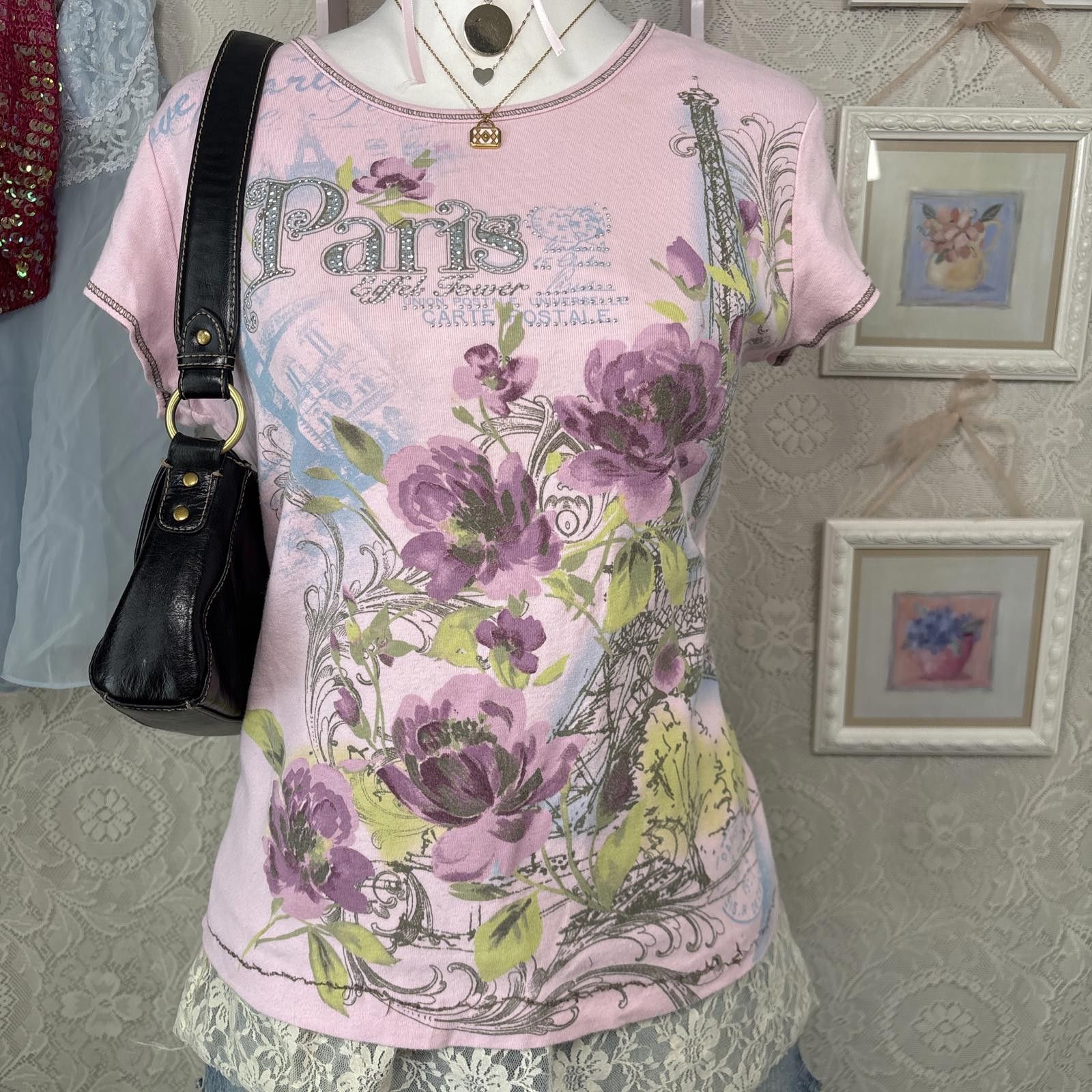 Other y2k pink coquette grunge beaded blouse Size XL / US 12-14 / IT 48-50 - 2 Thumbnail