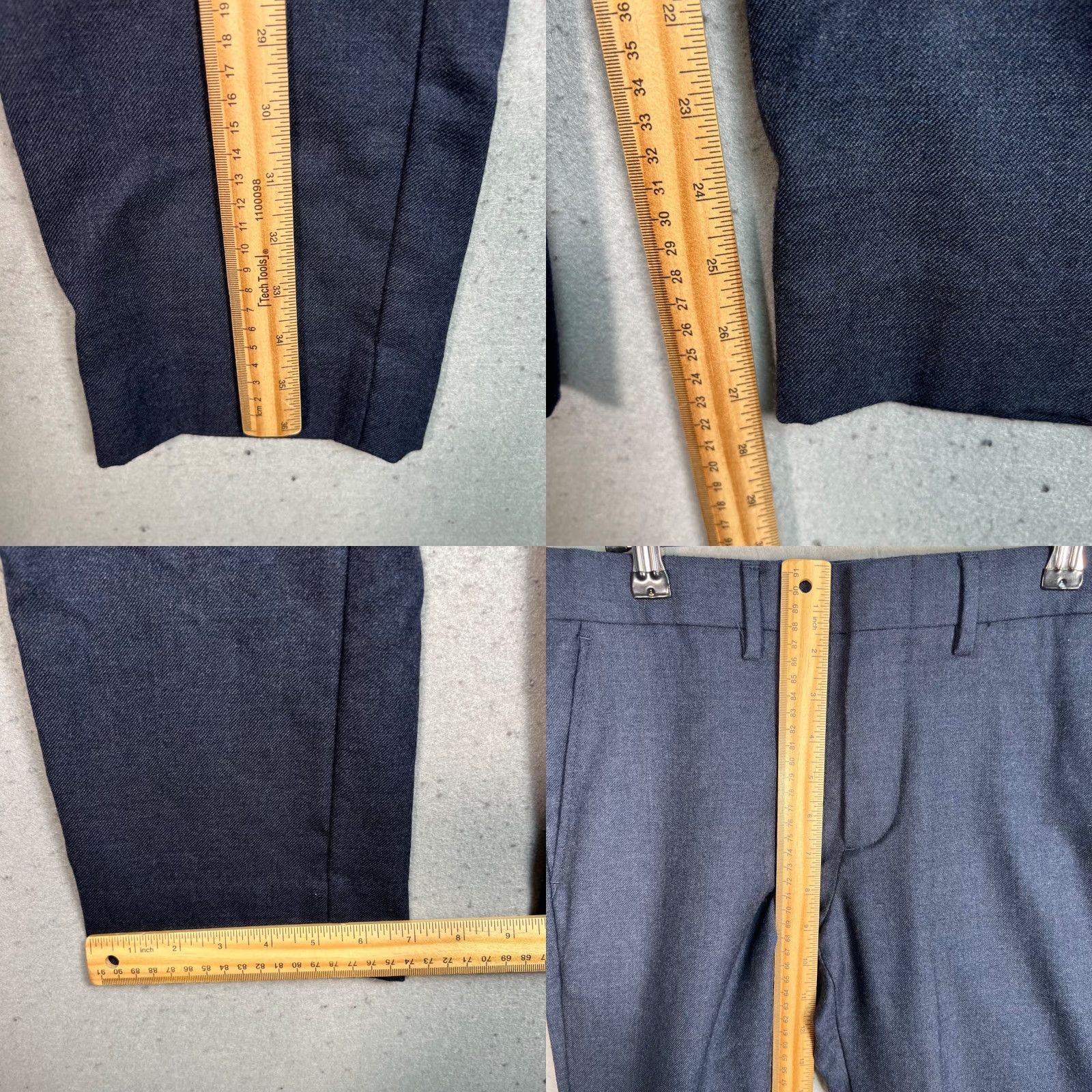 J.Crew J. Crew Pants Bowery Slim Fit Wool Dress Navy Blue 29 x 32 Mens Size US 29 - 8 Thumbnail