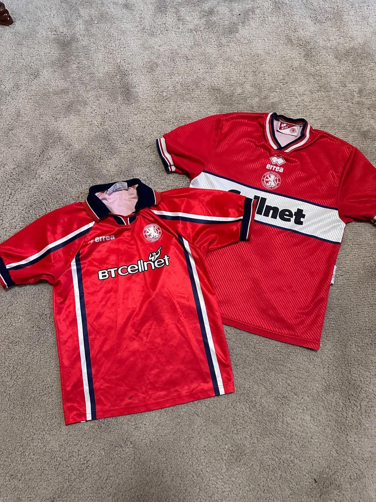Errea Middlesbrough football shirt 1997 Soccer Errea Jersey Boy 36 Size US XXS / EU 40 - 1 Thumbnail