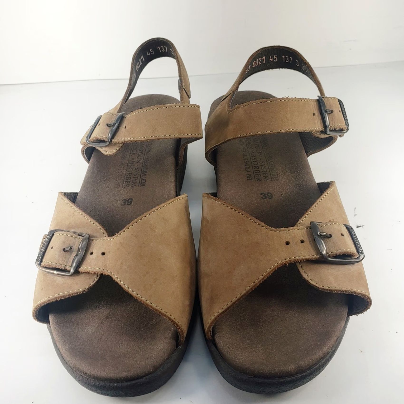 Mephisto Mephisto Sandals Suede Brown Wedge Strappy Women's 8M EU 39 Adjustable Arch Support Cushioned Comfort Leather Upper Breathable Nonslip Size US 8 / IT 38 - 3 Thumbnail