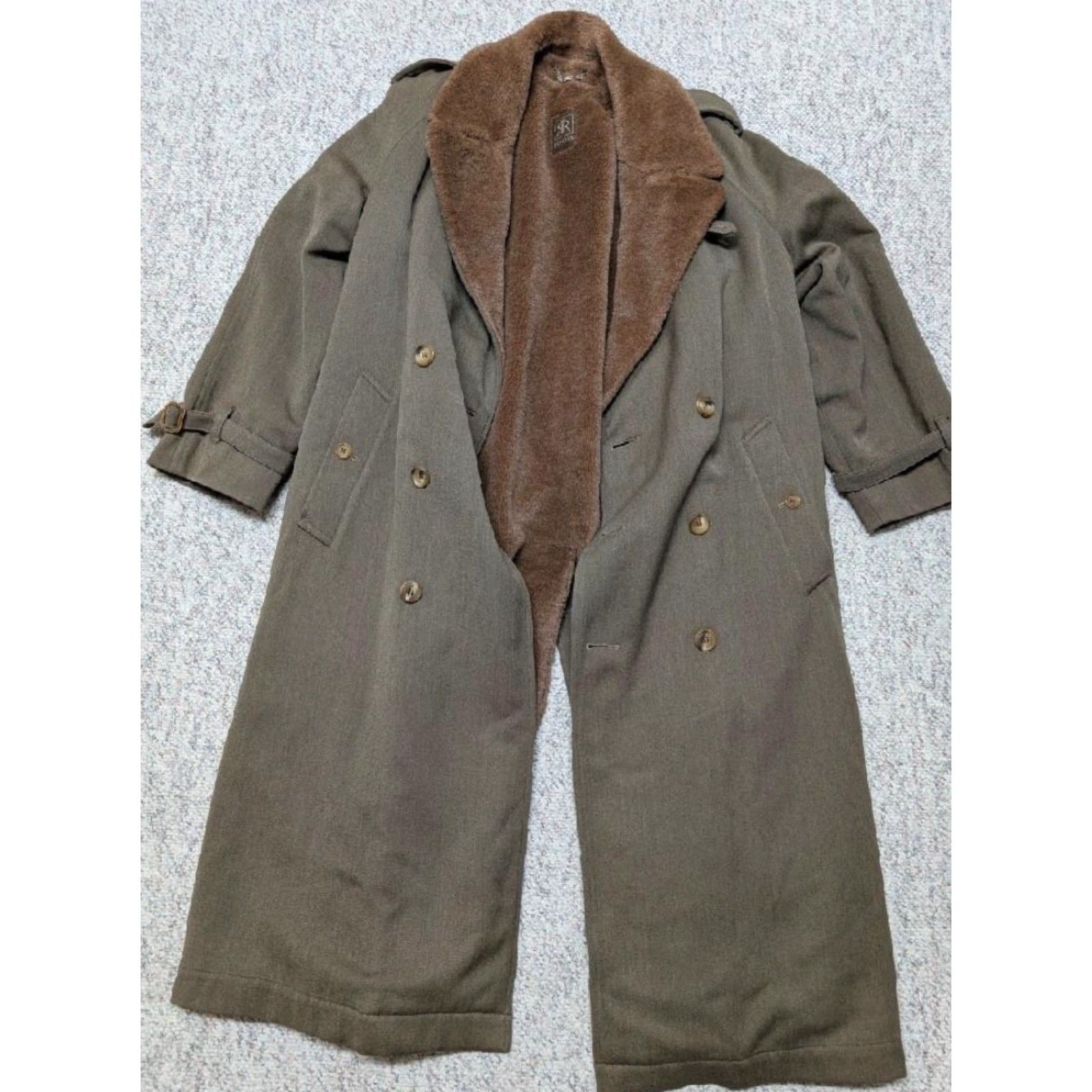 Roots VINTAGE ENGLAND made ALPACA PILE double breasted overcoat Size US XXL / EU 58 / 5 - 6 Thumbnail