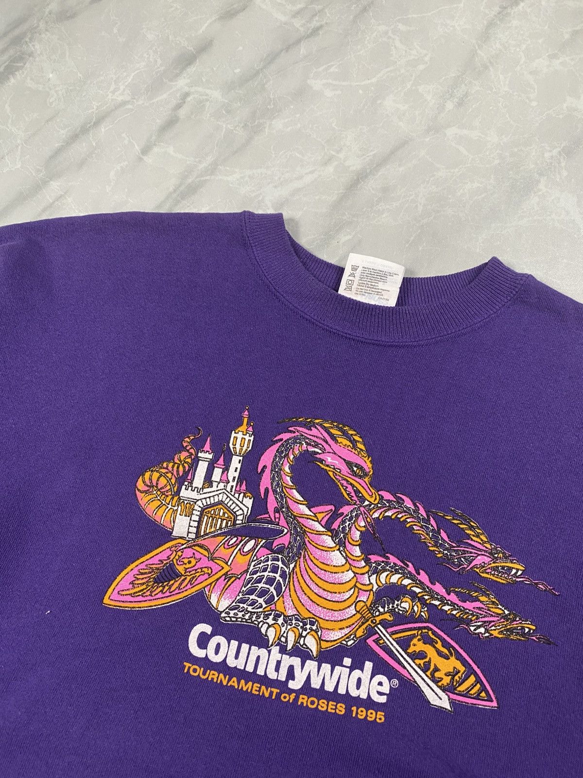 Hanes Vintage 1995 Countrywide Tournament Of Roses Crewneck Size US L / EU 52-54 / 3 - 2 Thumbnail