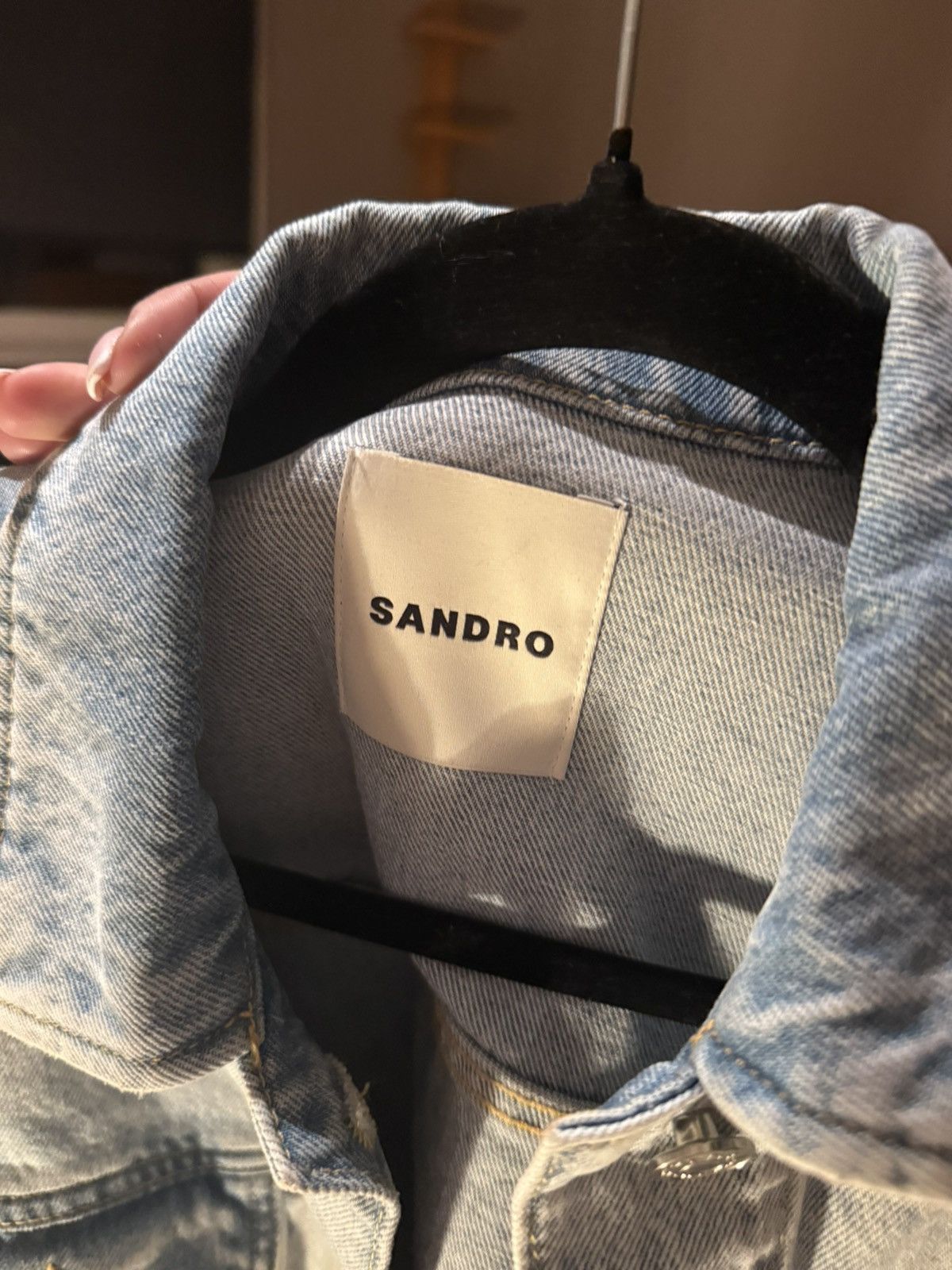 Sandro Sandro rhinestone jeans jacket Size S / US 4 / IT 40 - 2 Thumbnail