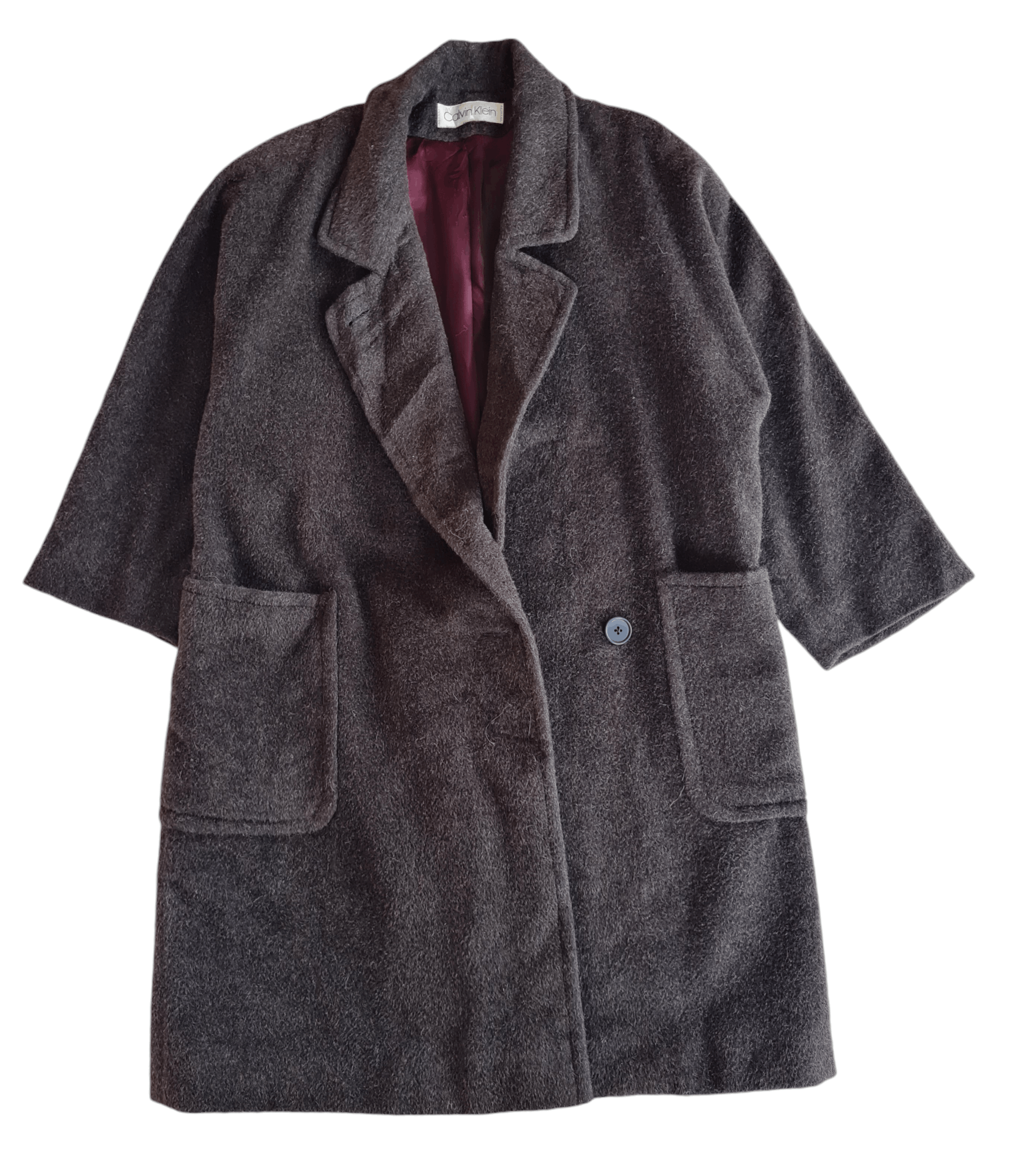 Calvin Klein × Vintage Calvin Klein Wool Coat Jacket Size US L / EU 52-54 / 3 - 1 Thumbnail