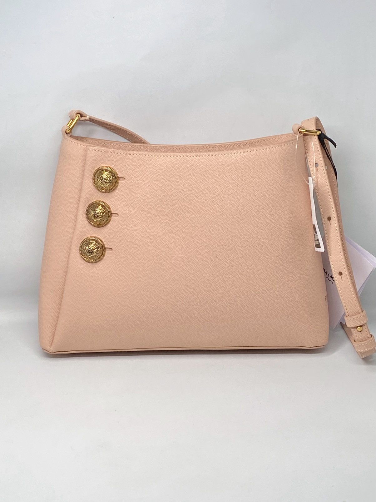Balmain Balmain Embleme Shoulder Bag in Grained Calfskin Size ONE SIZE - 6 Thumbnail