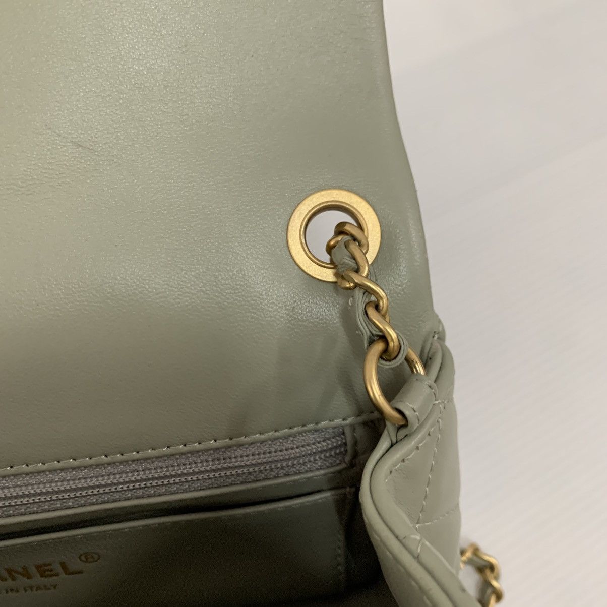 Chanel Chanel Lambskin Quilted Mini Pearl Crush Flap Green Size ONE SIZE - 14 Thumbnail