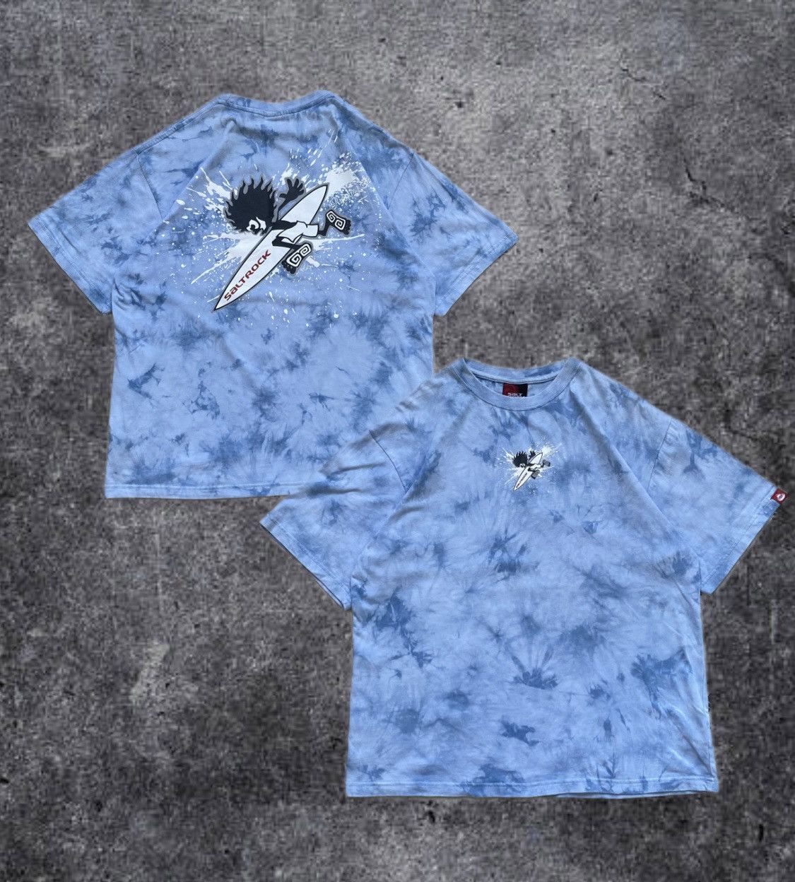 Quiksilver Vintage 90s Saltrock Surf tee tie dye Fubu Mambo oneill Size US L / EU 52-54 / 3 - 1 Thumbnail