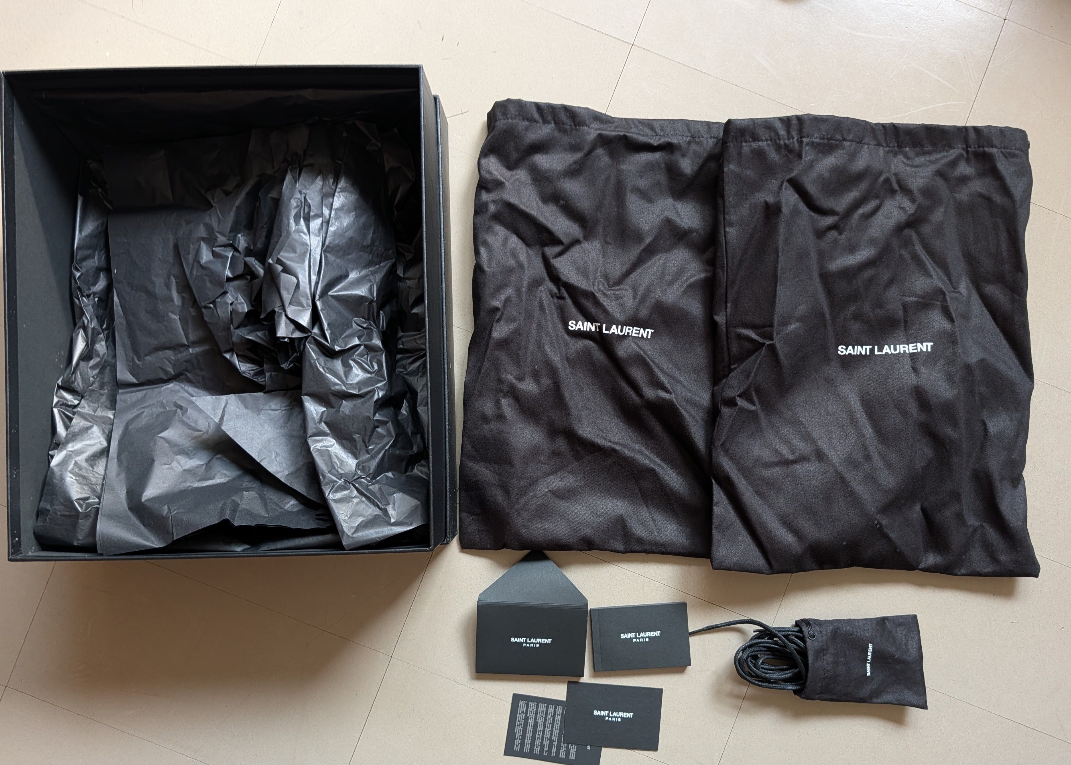 Saint Laurent Paris Black Leather Army Boots Size US 11.5 / EU 44-45 - 13 Thumbnail