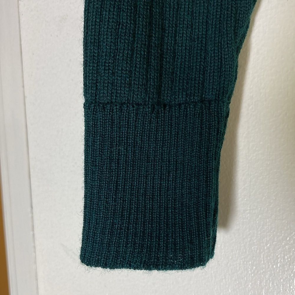 Jaeger Jaeger Vintage Forest Green Wool Ribbed Knit Pullover Turtle Size M / US 6-8 / IT 42-44 - 10 Thumbnail