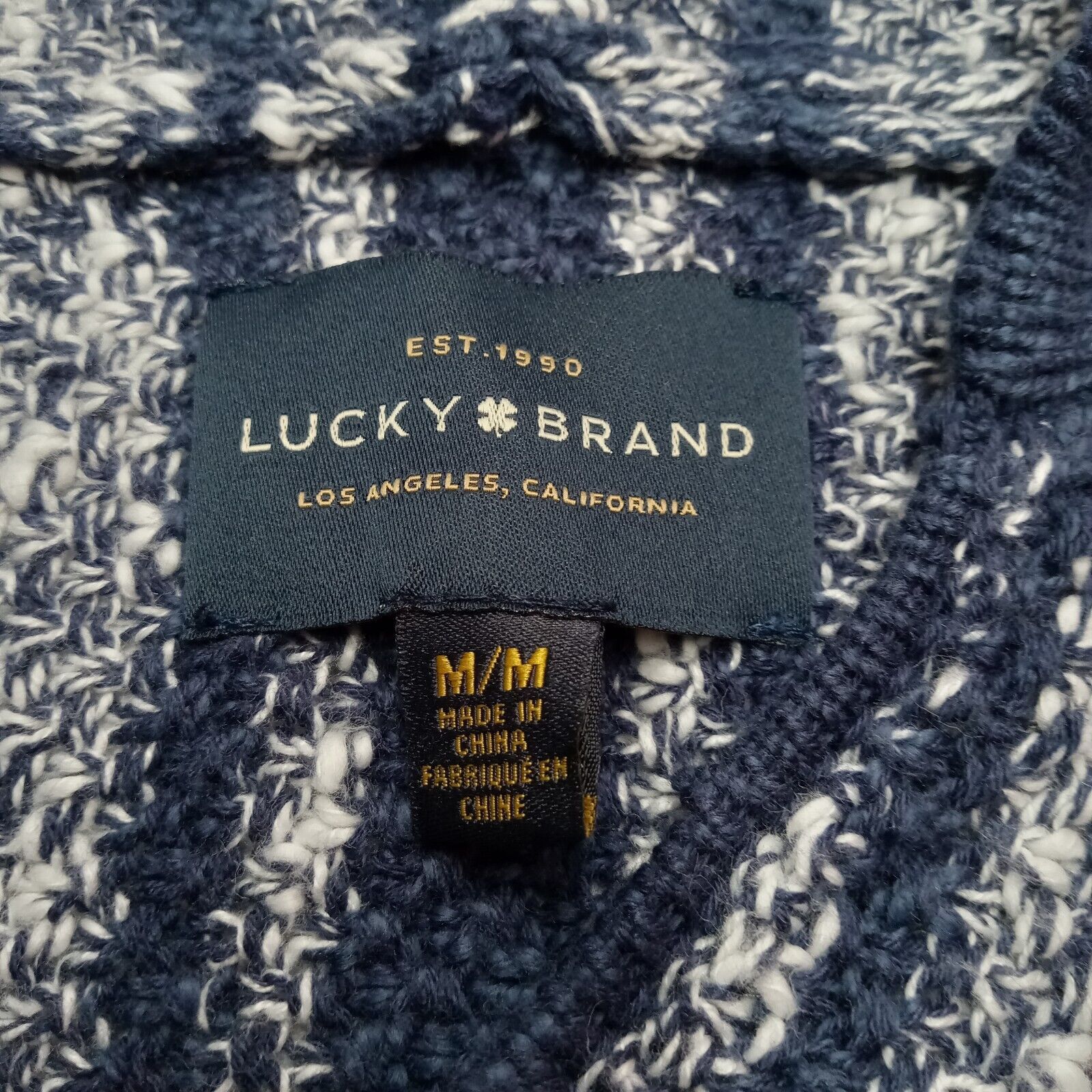 Lucky Brand Lucky Brand Baja Hoodie Men's M Striped Sweater Surfer Blue Size US M / EU 48-50 / 2 - 5 Thumbnail