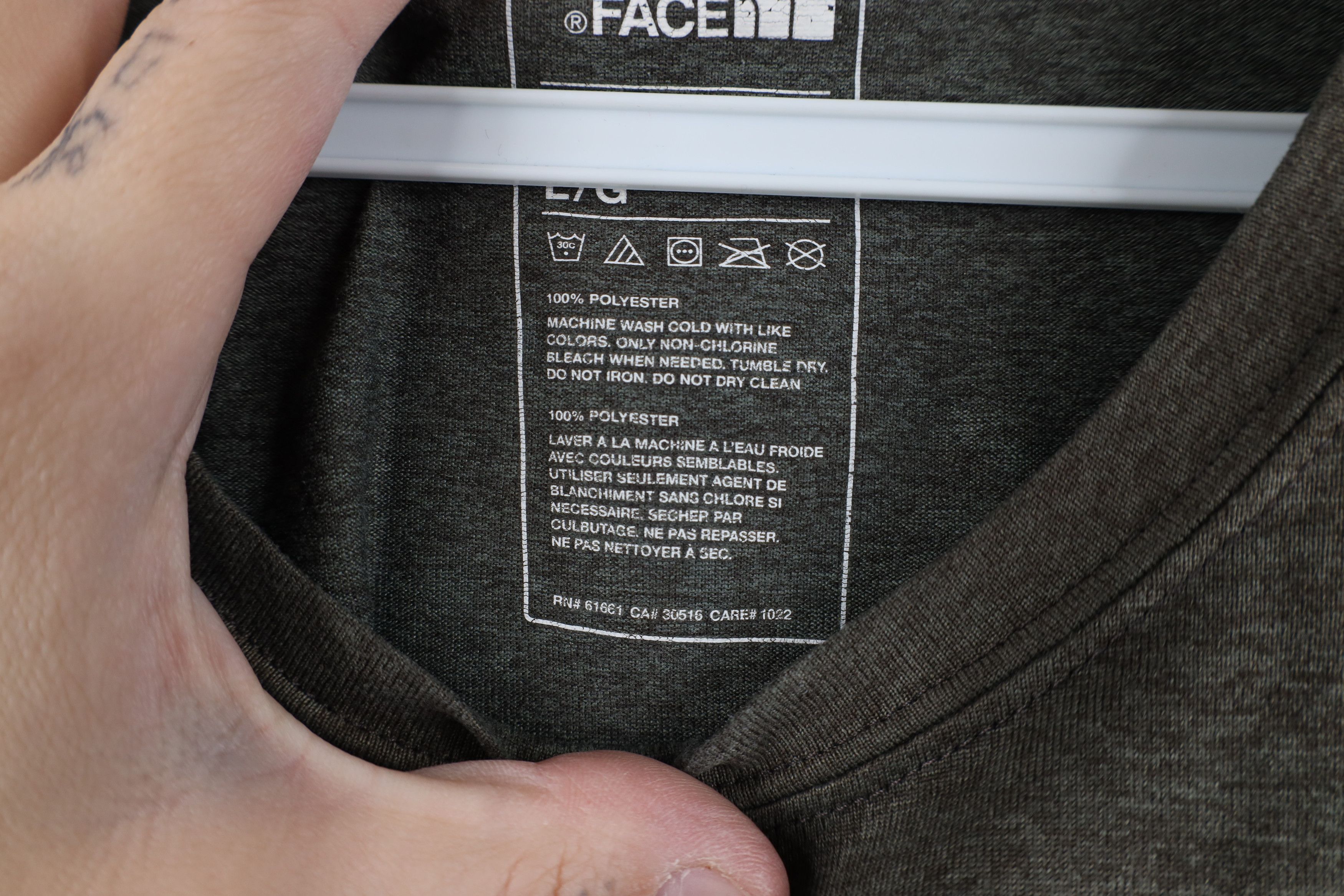 The North Face The North Face Spell Out Short Sleeve T-Shirt Green Gray Size US L / EU 52-54 / 3 - 7 Thumbnail