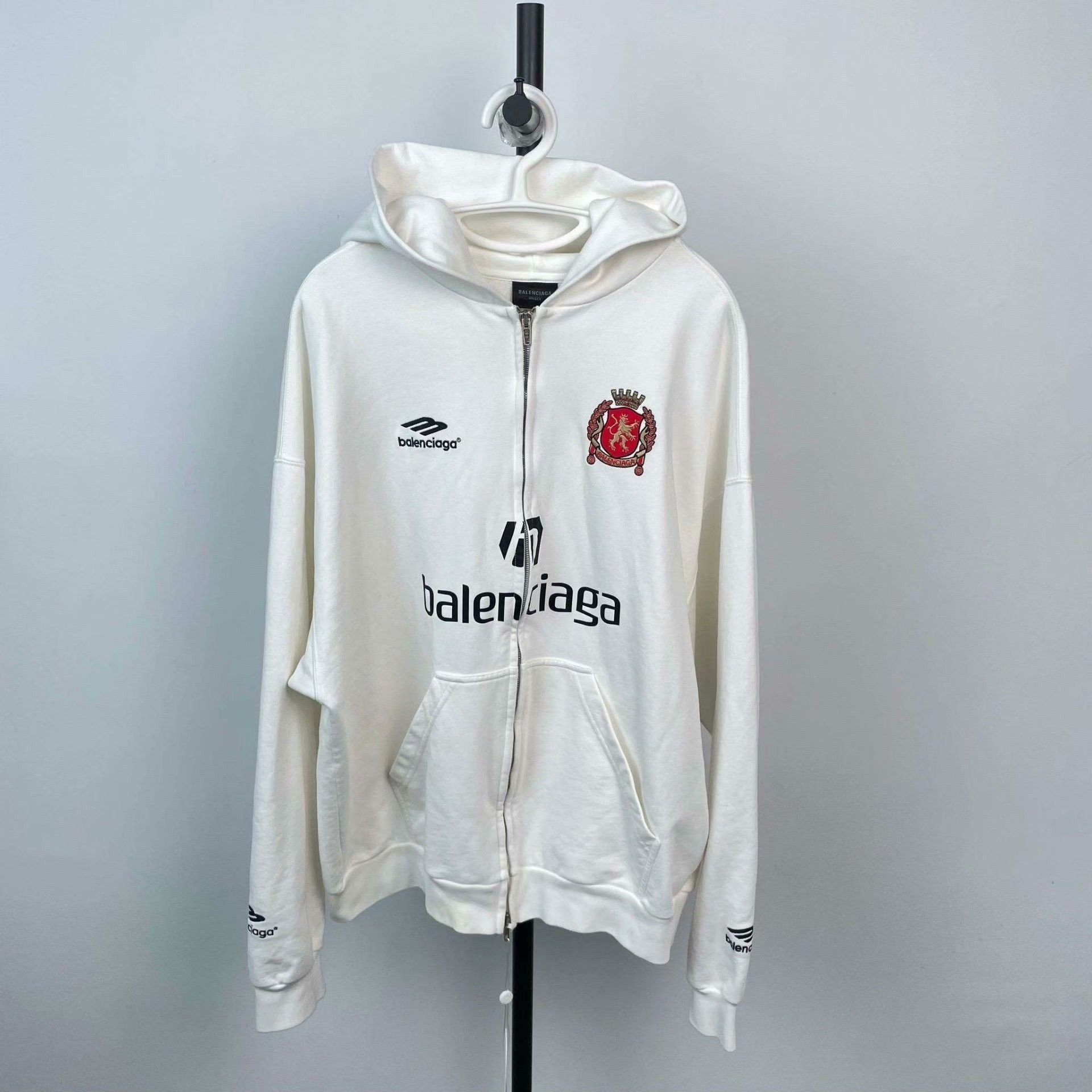 Balenciaga Balenciaga Cotton White Hoodie S Women Size S / US 4 / IT 40 - 1 Thumbnail