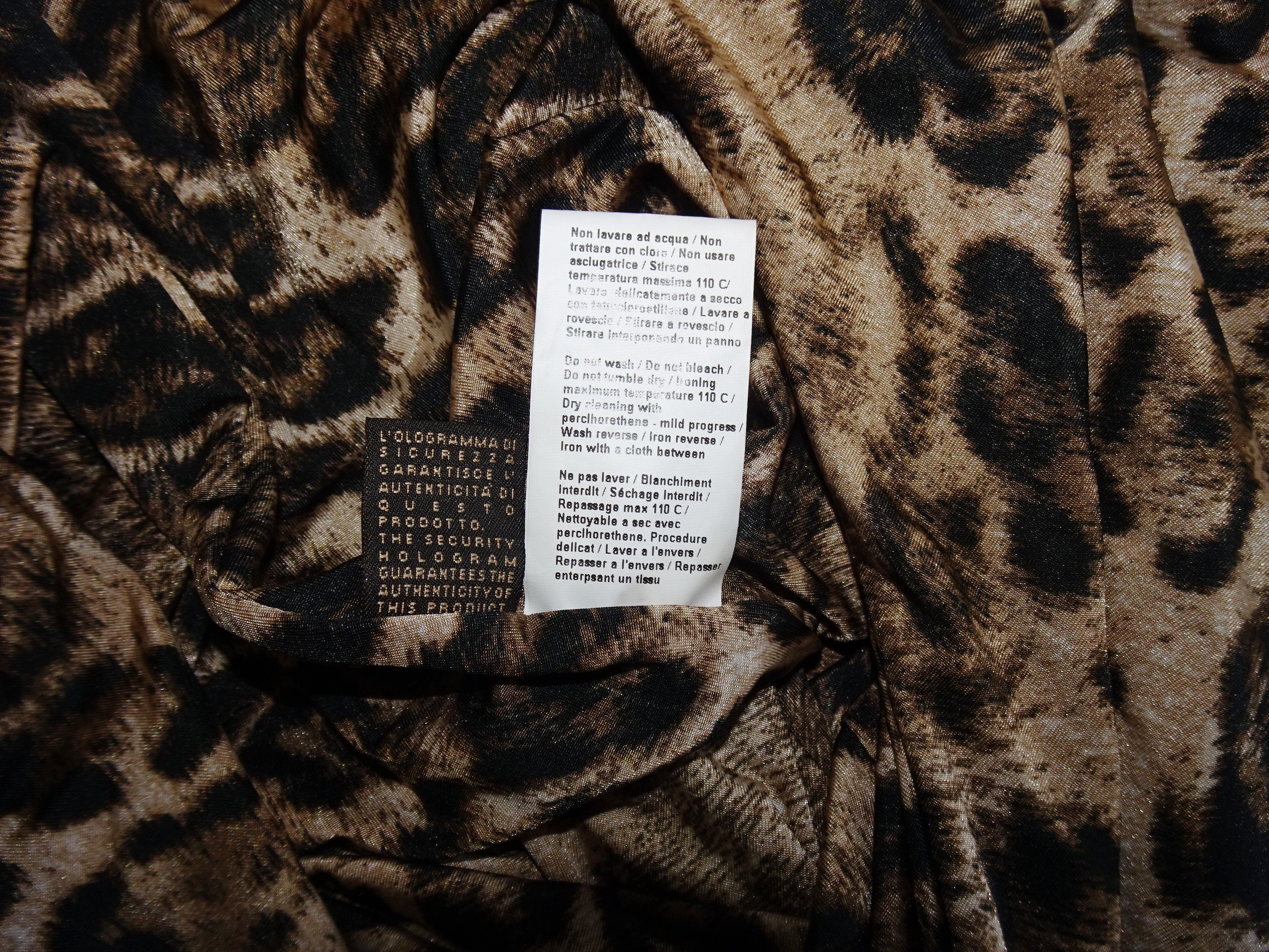 Roberto Cavalli Roberto Cavalli Leopard Print Snake Brooch Dress Size S / US 4 / IT 40 - 7 Thumbnail