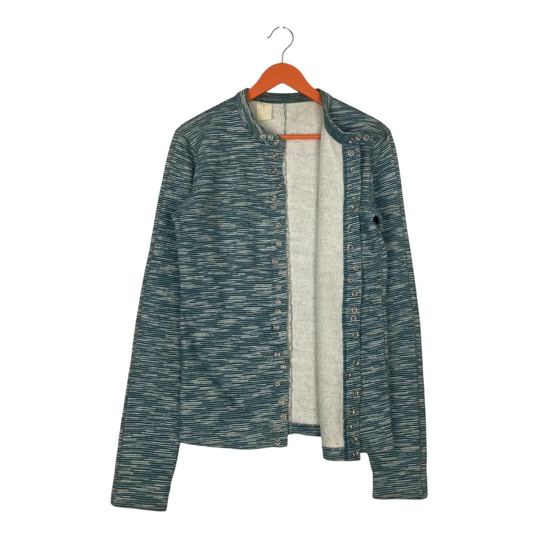 N.Hoolywood Vintage N.Hoolywood Striped Style Snap Button Sweatshirt Size US S / EU 44-46 / 1 - 5 Thumbnail