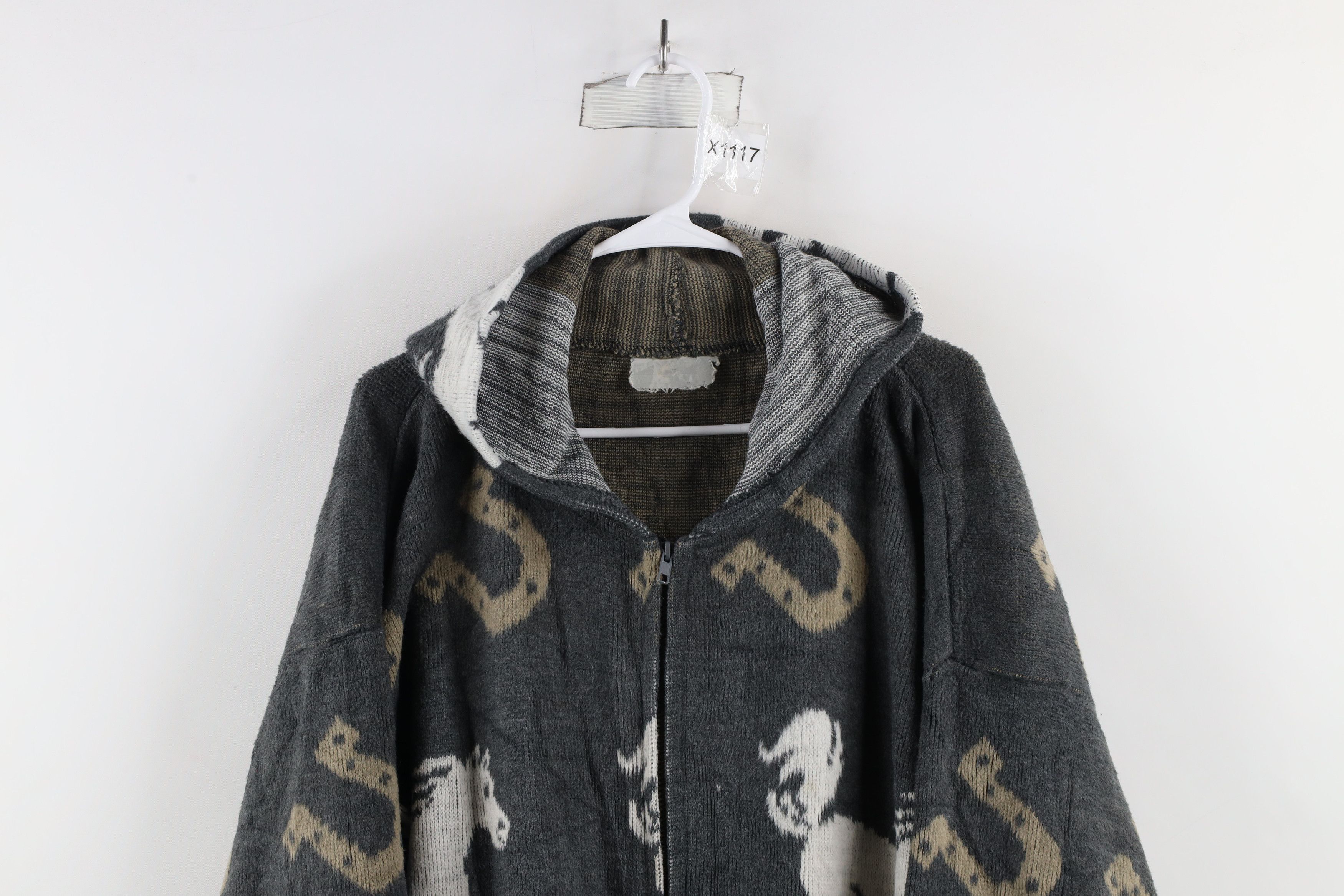 Vintage Vintage 90s Streetwear Over Print Zip Hooded Fleece Jacket Size US XXL / EU 58 / 5 - 2 Thumbnail