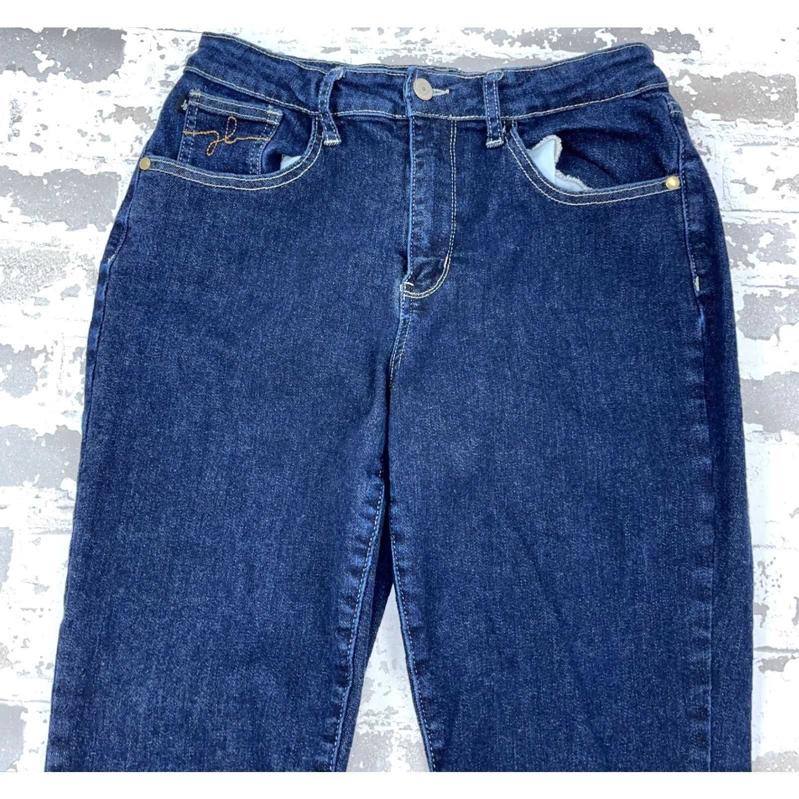 Vintage Judy Blue Jeans Women 28 Skinny High Rise Dark Wash Denim Pants Stretch Classic Modern 5-Pocket Size 28" / US 6 / IT 42 - 5 Thumbnail