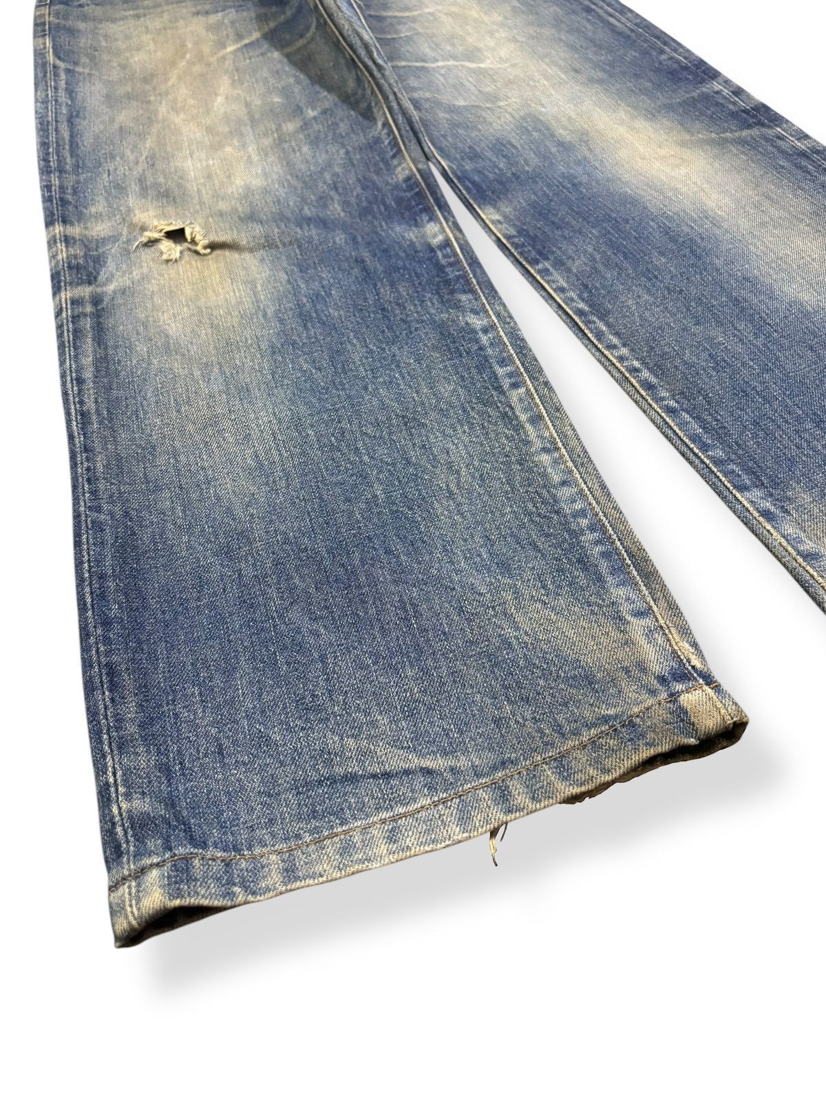 Edwin Vintage Rare Edwin Frontier Mud Wash Loose Distressed Jeans Size US 31 - 7 Thumbnail