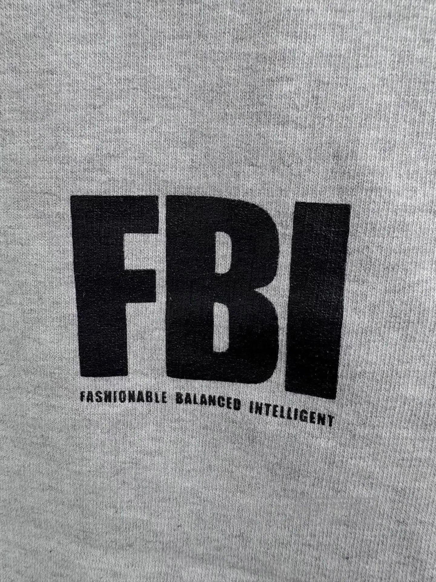 Balenciaga Gray FBI Print Crew Neck Sweatshirt XS. Size US XS / EU 42 / 0 - 3 Thumbnail
