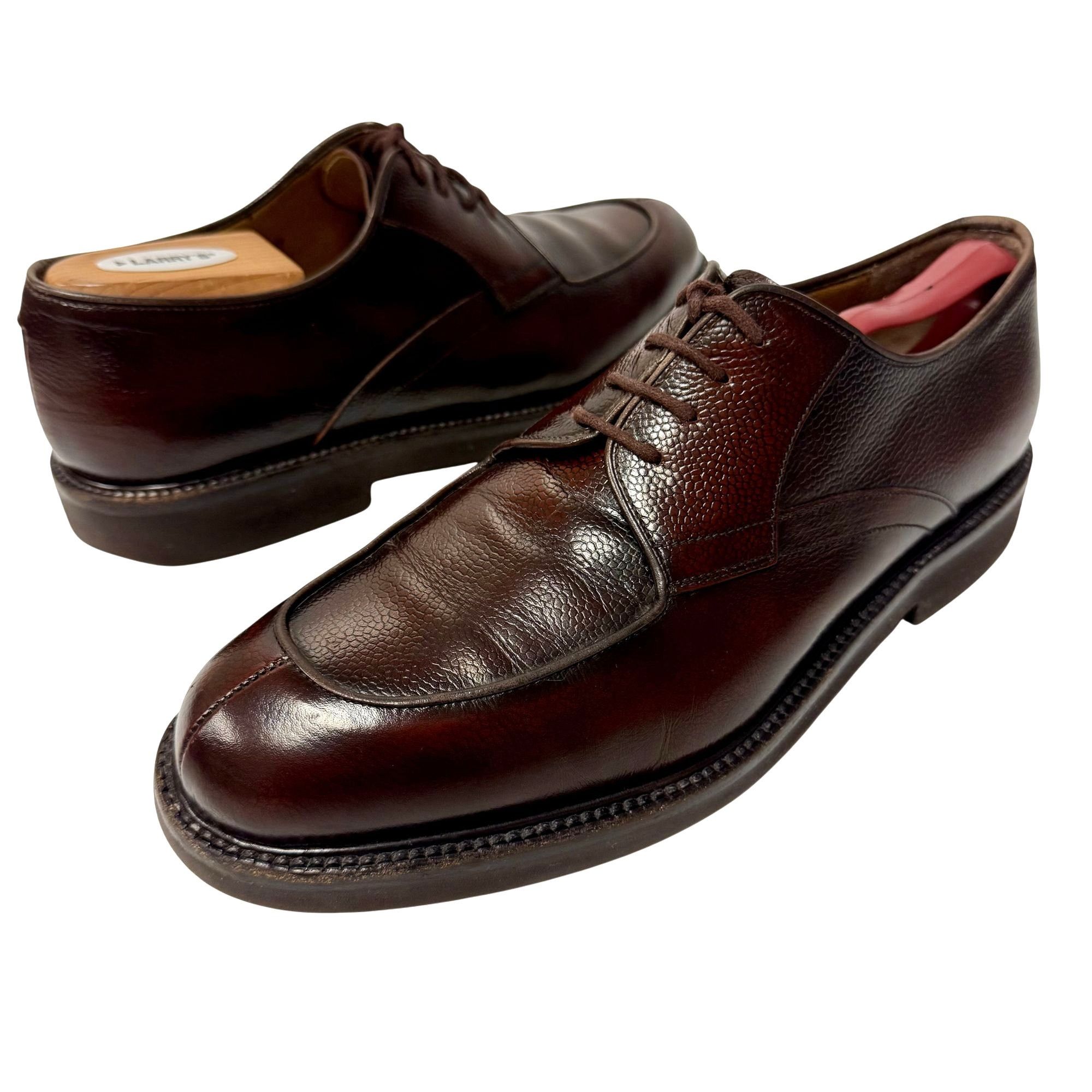 Other Bruno Magli RENATO Burgundy Brown Leather SPLIT TOE Shoes Size US 9.5 / EU 42-43 - 2 Thumbnail