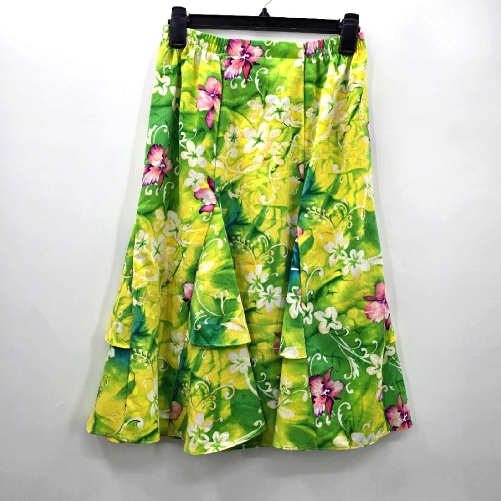 Other Maggie Sweet Yellow Green Floral Flare Spring Skirt Size S Size 26" / US 2 / IT 38 - 1 Thumbnail