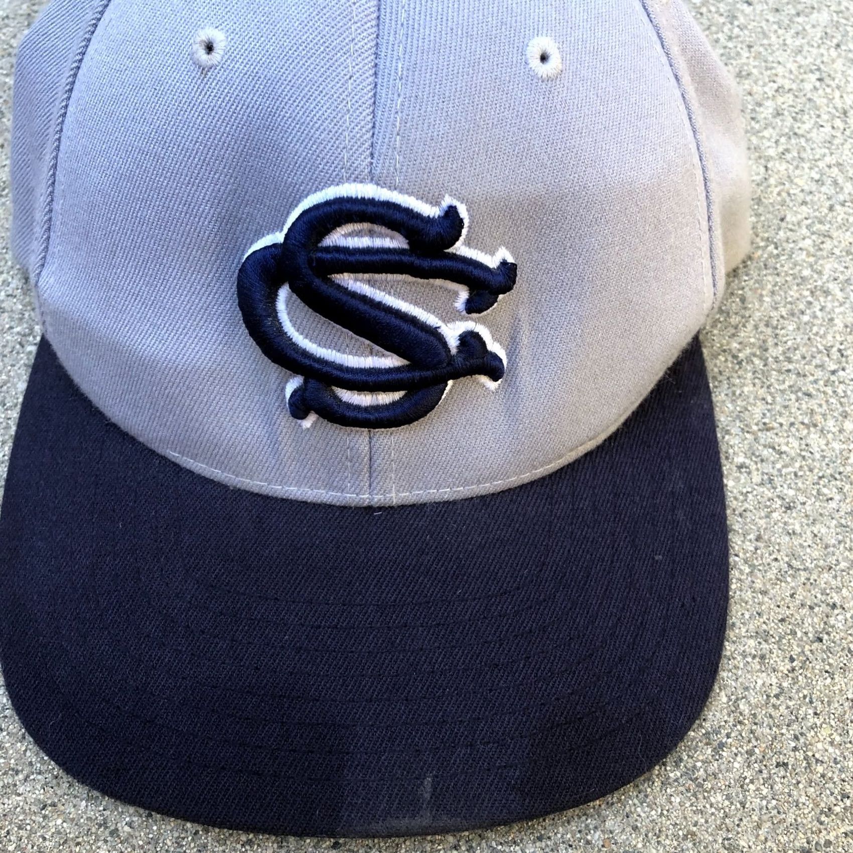 Vintage PACIFIC HEADWEAR South Carolina Fitted Hat S/M Men's Pro Model Cap Grey Blue Size ONE SIZE - 2 Thumbnail