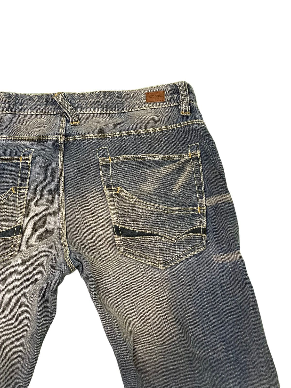 Japanese Brand Flare Jeans Nicole Club Distress Honeycomb Stretch Slim 7🟦7 Size US 33 - 19 Thumbnail