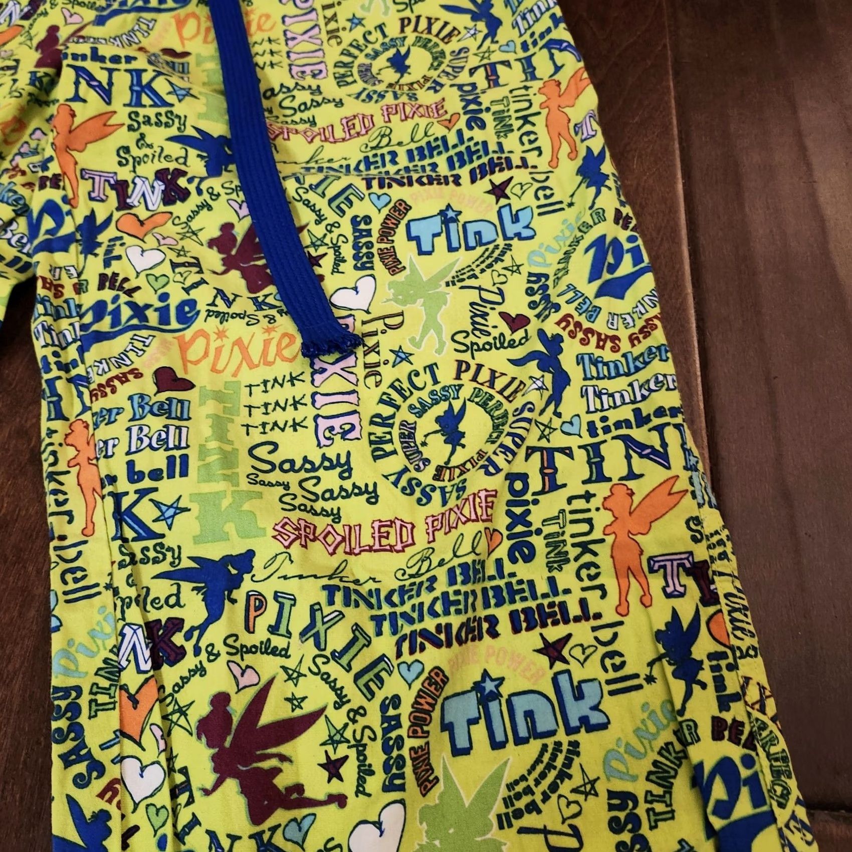 Disney VINTAGE? No — Disney World Disneyland Resort Women's XS Tinkerbell Cotton Pajama Pants Size 26" / US 2 / IT 38 - 7 Thumbnail