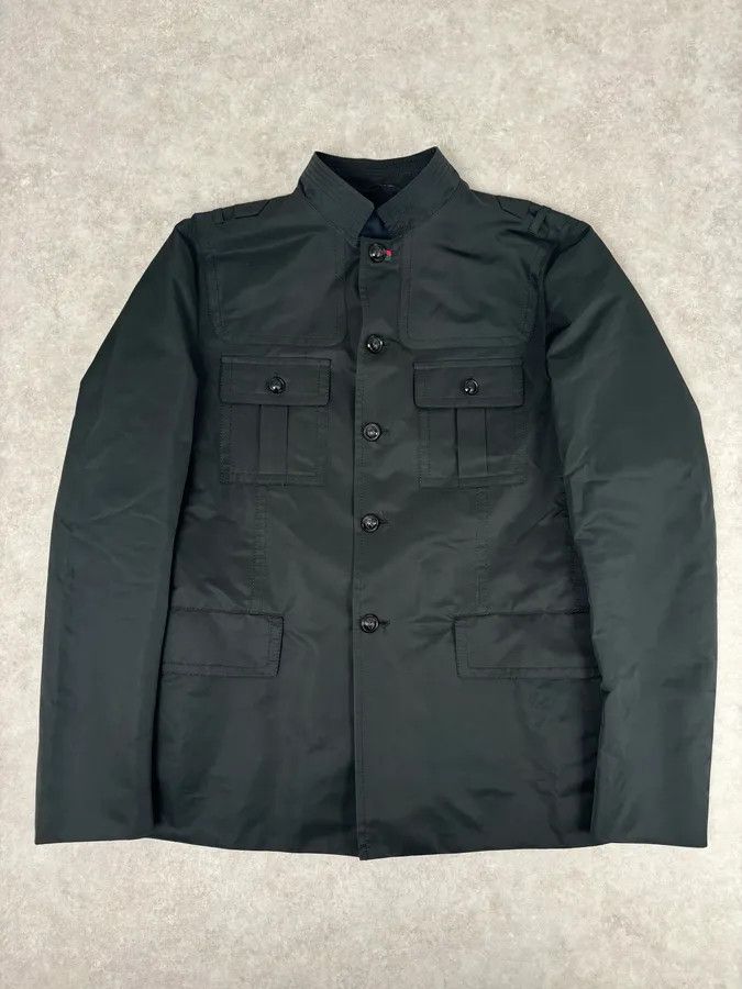 Gucci FW2008 Gucci Black Nylon Field Buttoned Officer Jacket by Frida Giannini Size US M / EU 48-50 / 2 - 1 Thumbnail