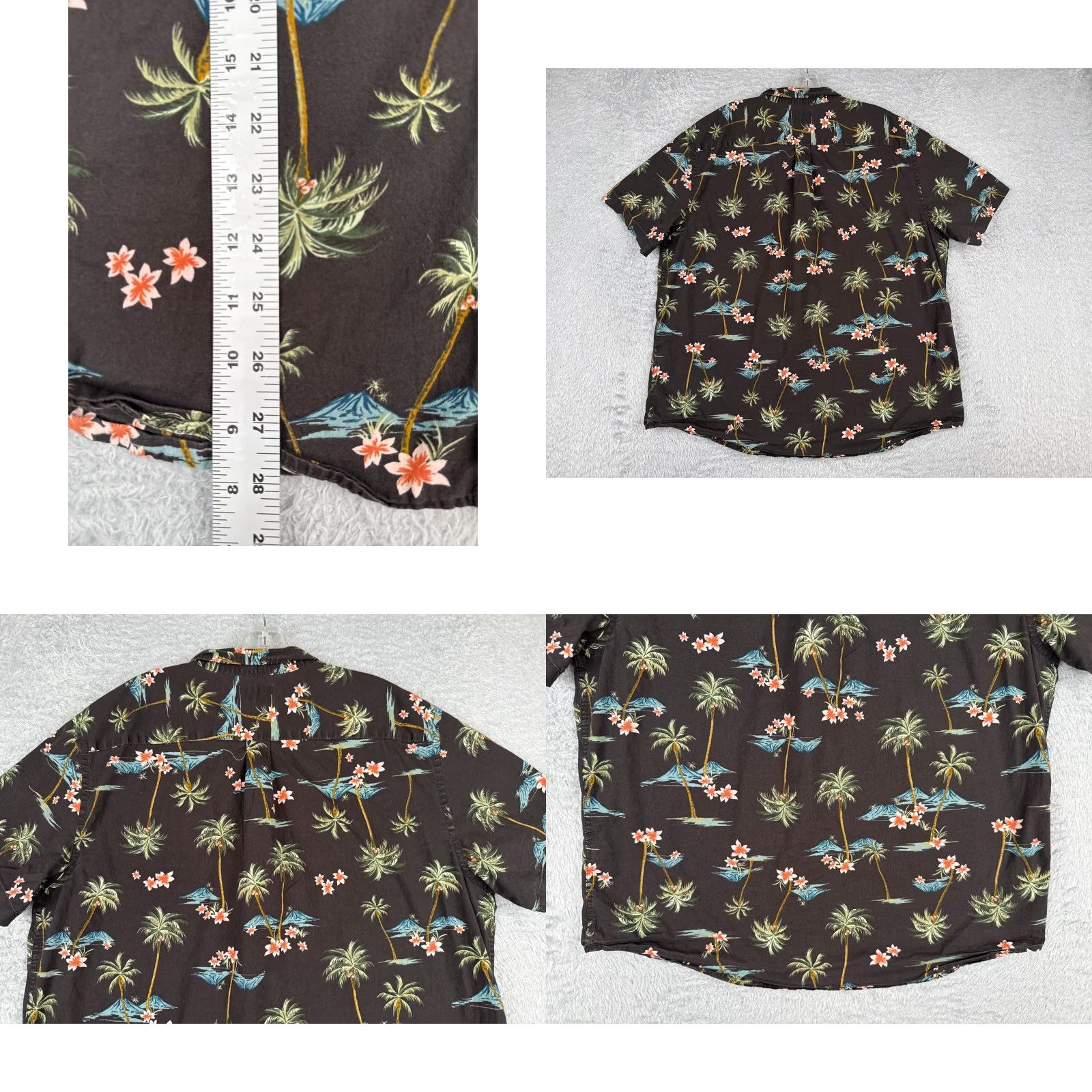Old Navy VINTAGE Old Navy Shirt Men XL Black Floral Button-Up Cotton Blend Hawaiian Size US XL / EU 56 / 4 - 9 Thumbnail