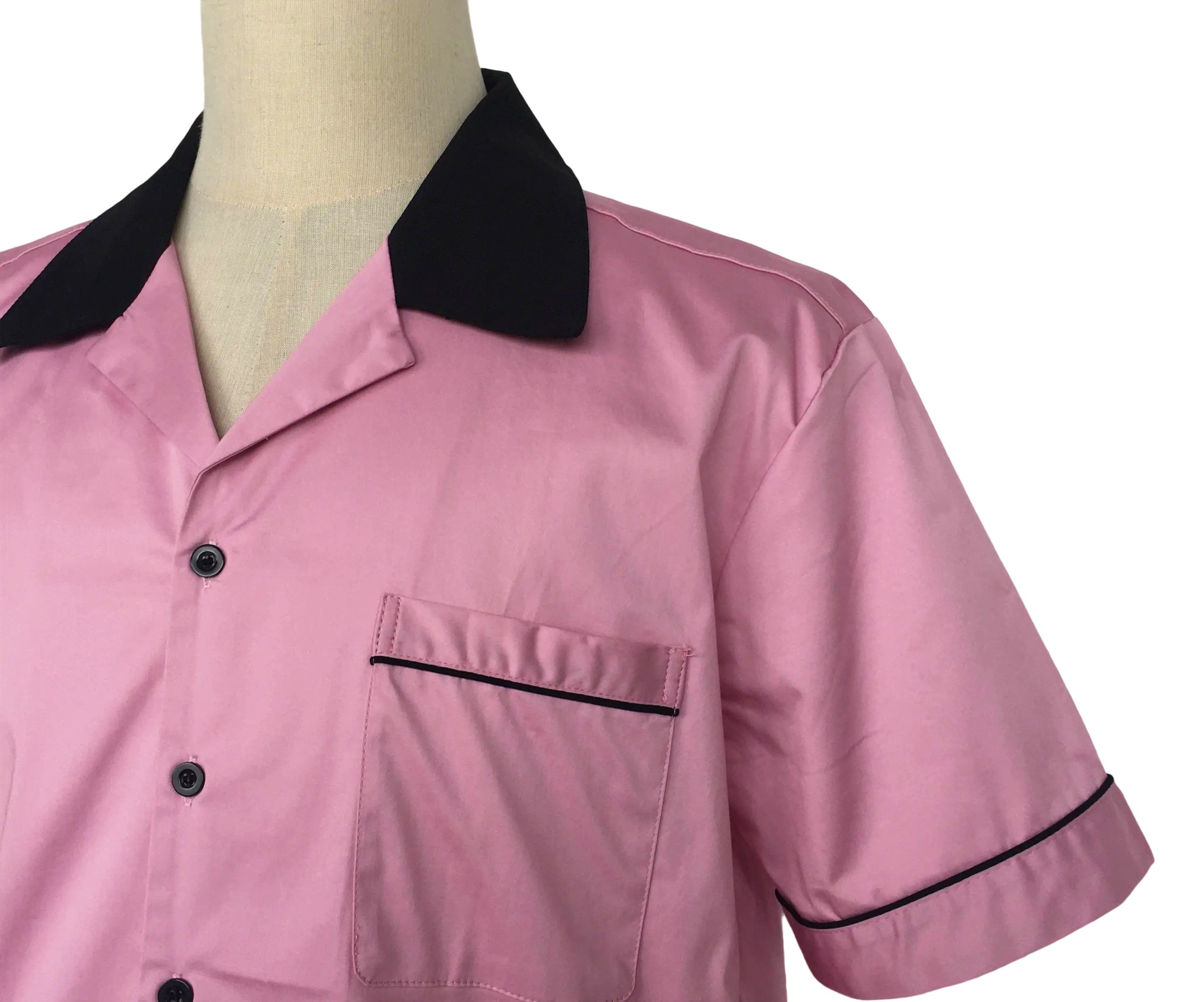 Other Pink-Short Sleeve Bowling Shirts Pocket Casual Clothing Size US L / EU 52-54 / 3 - 4 Thumbnail