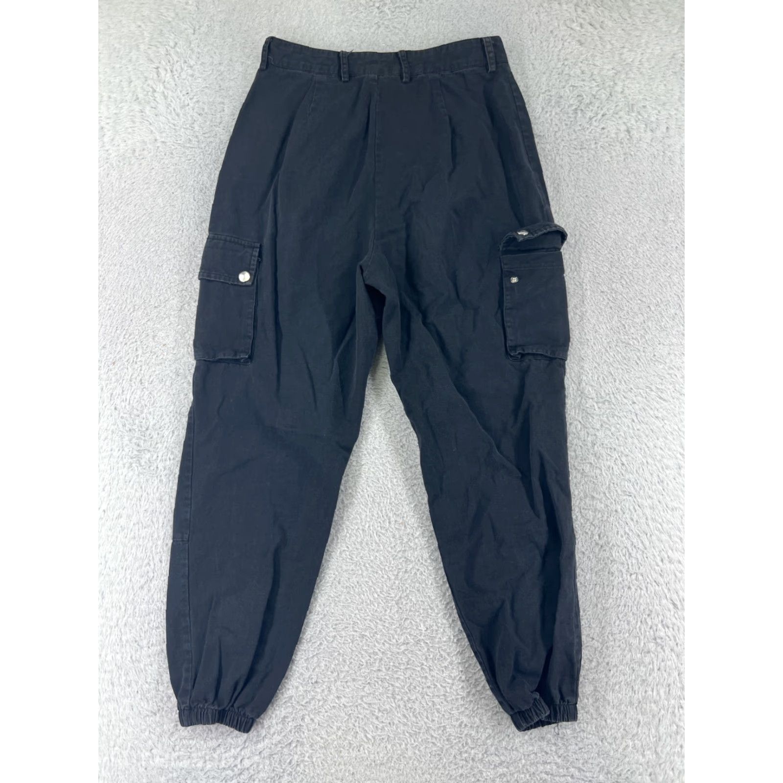 Nasty Gal Nasty Gal Pants Womens 2 Cargo Jogger Twill Black 100% Cotton Adult Regular Inseam 23in High Rise 2 Pocket End: Womens Size 26" / US 2 / IT 38 - 2 Thumbnail