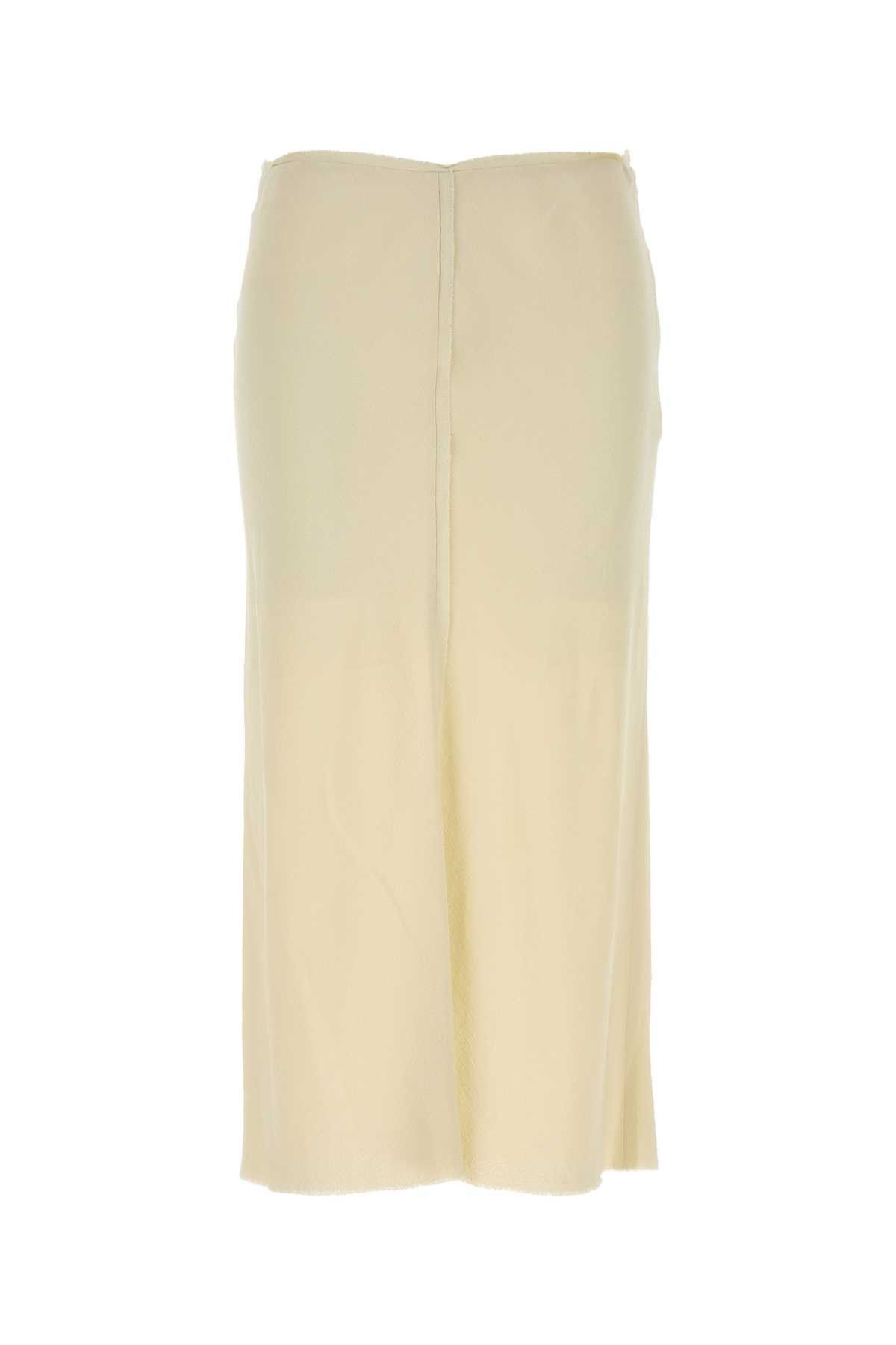 AMI Ivory Stretch Viscose Skirt Size 28" / US 6 / IT 42 - 1 Thumbnail
