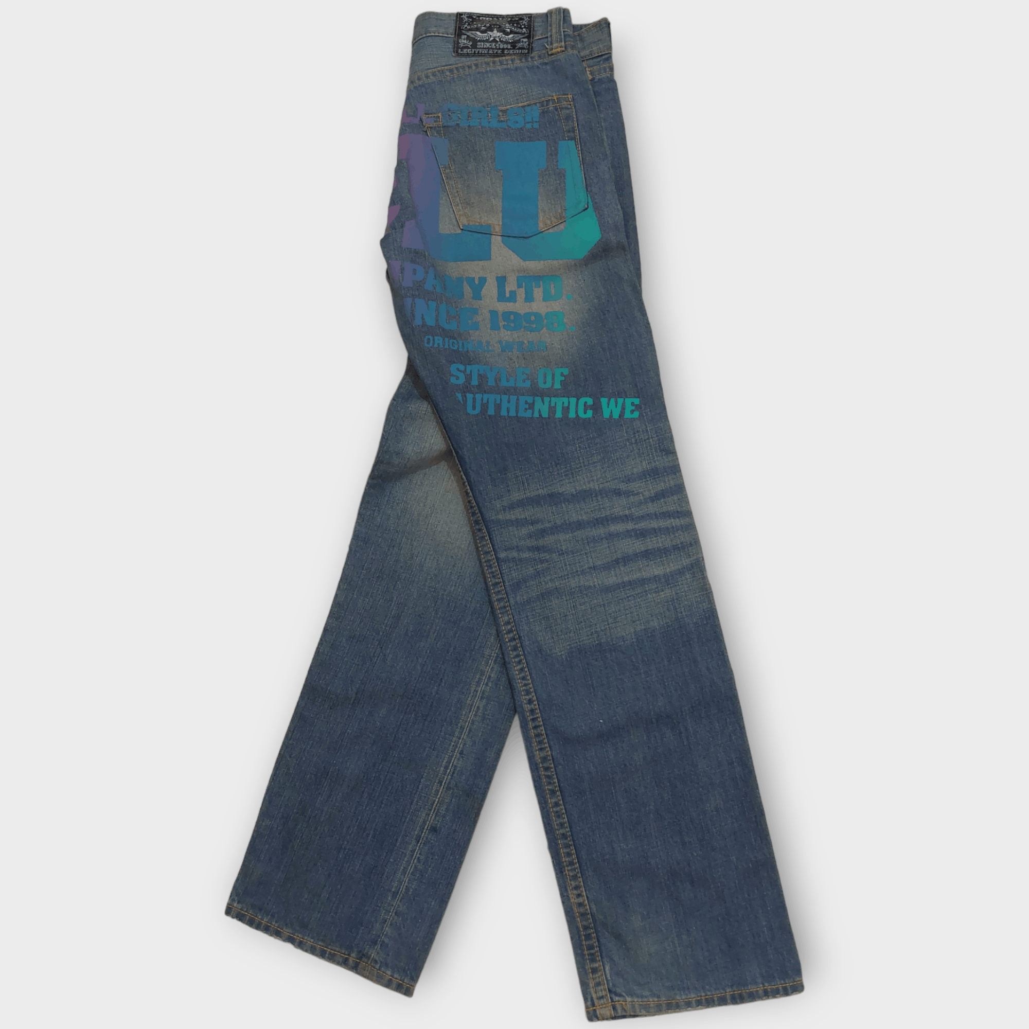 Vintage Japanese Co & Lu Big Logo Jeans Size US 34 / EU 50 - 6 Thumbnail