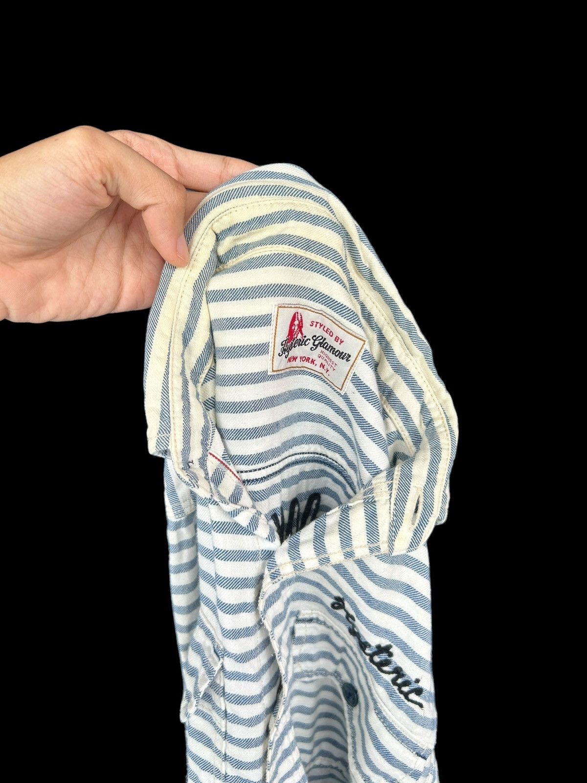 Hysteric Glamour × Japanese Brand × Vintage HYSTERIC GLAMOUR ALWAYS LOOKING AHEAD US MICH Buton up shirt Size US S / EU 44-46 / 1 - 7 Thumbnail