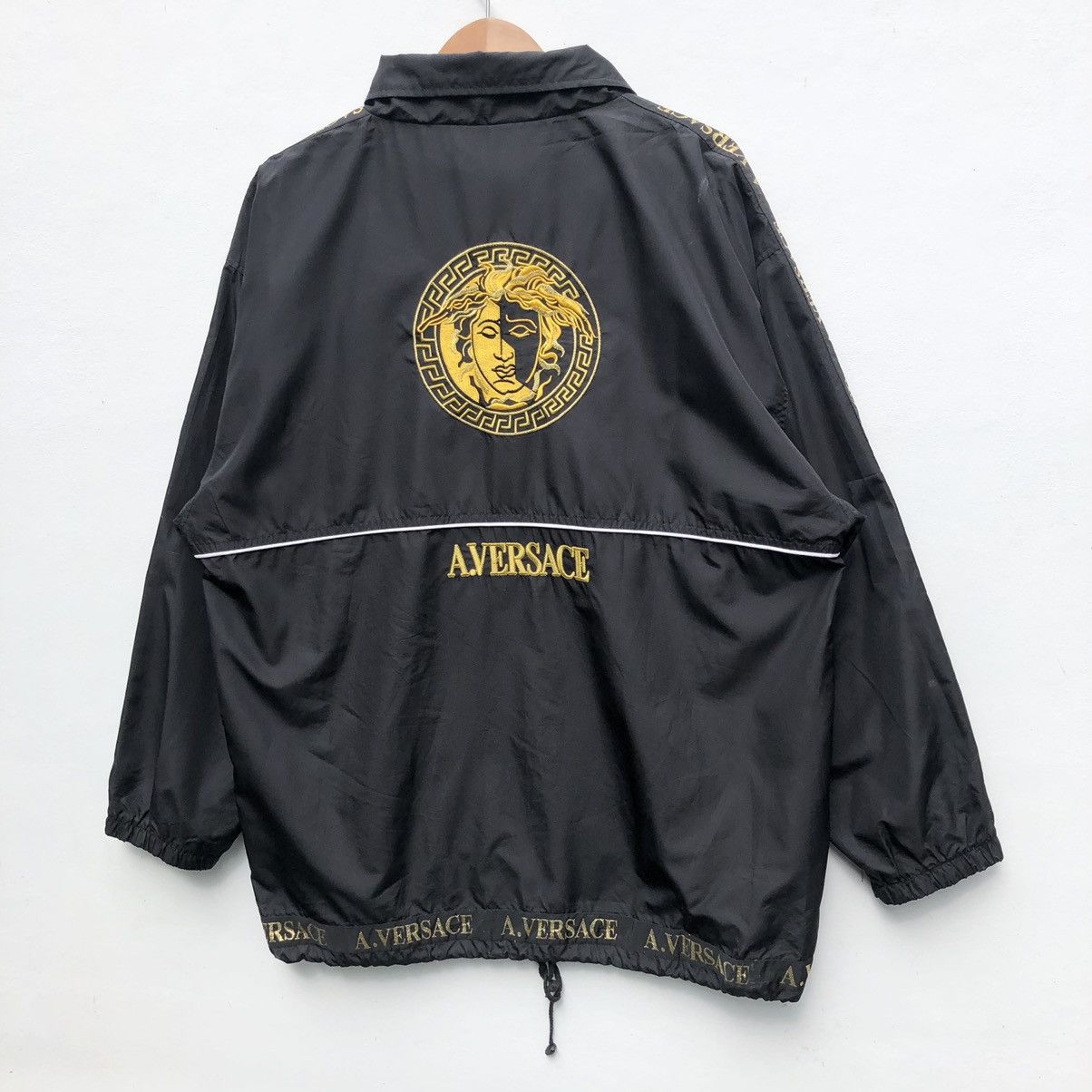 Versace × Vintage Vintage A.Versace Embroidery Logo Back Hit Jacket Size US L / EU 52-54 / 3 - 4 Thumbnail
