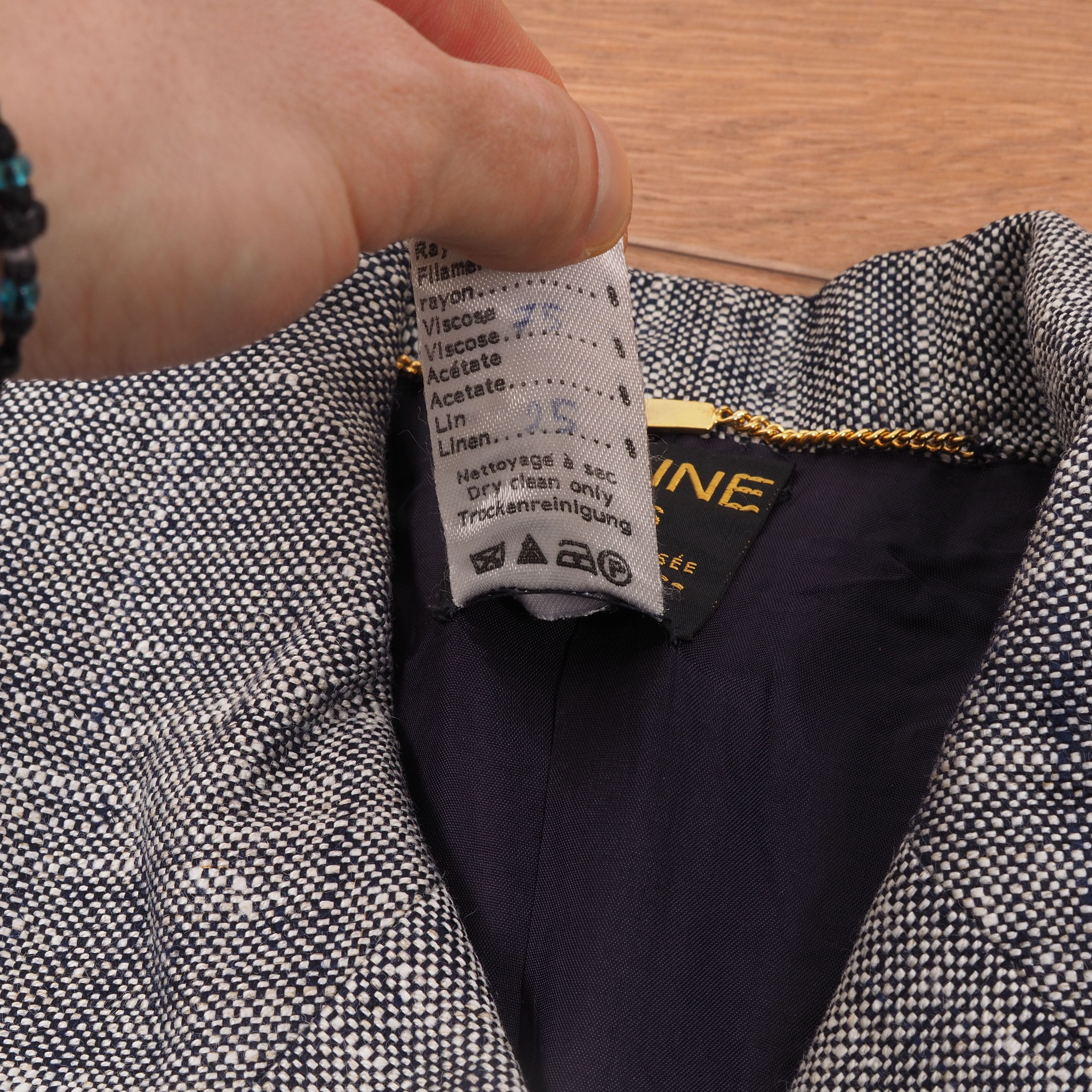 Celine Celine Paris Vintage Gray Double Breasted Blazer Jacket Size M / US 6-8 / IT 42-44 - 8 Thumbnail