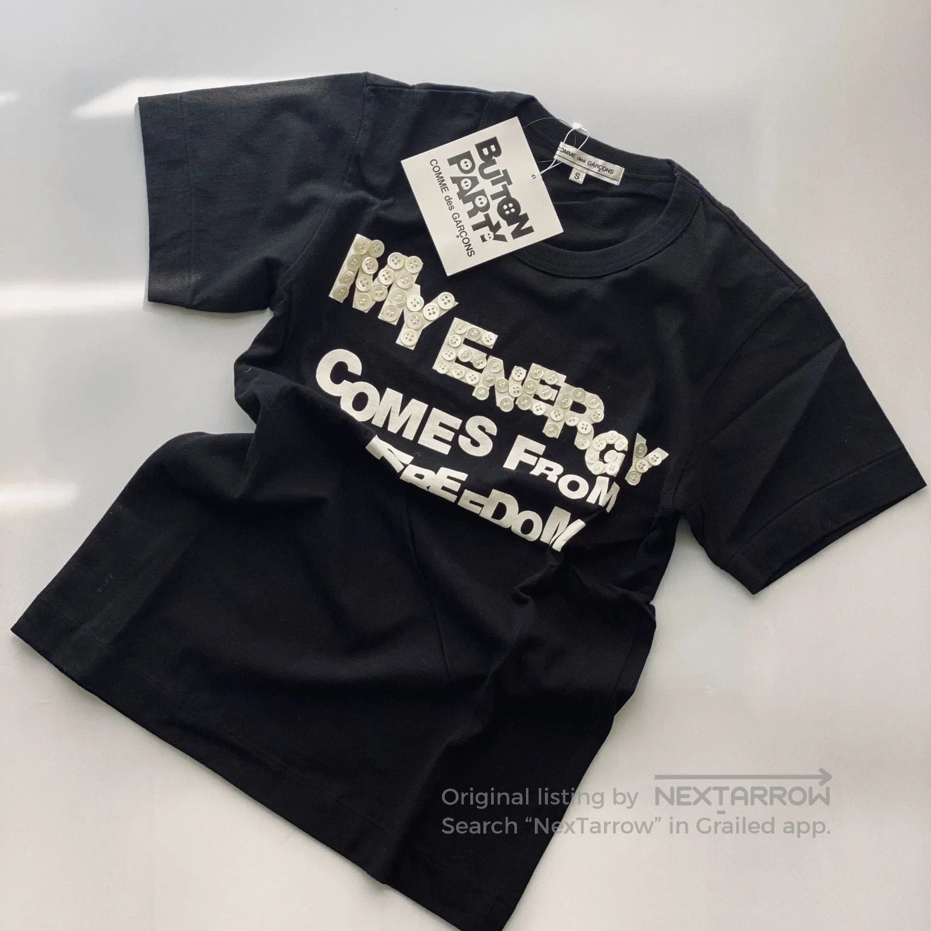 Comme des Garcons comme des garcons Button Party Black T-Shirt. Size S / US 4 / IT 40 - 3 Thumbnail