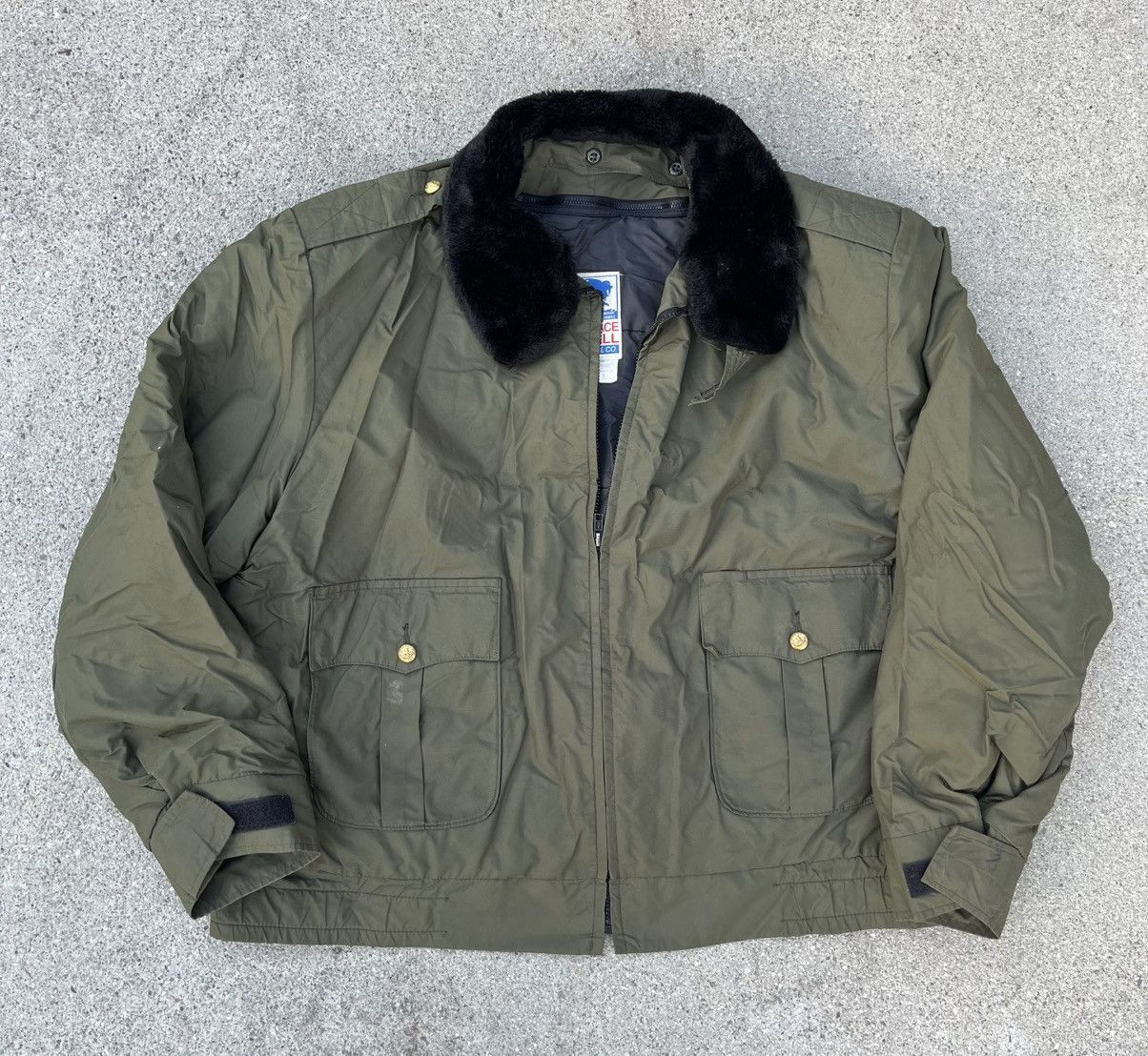 Vintage Horace Small Apparel Co Military Bomber Green Jacket