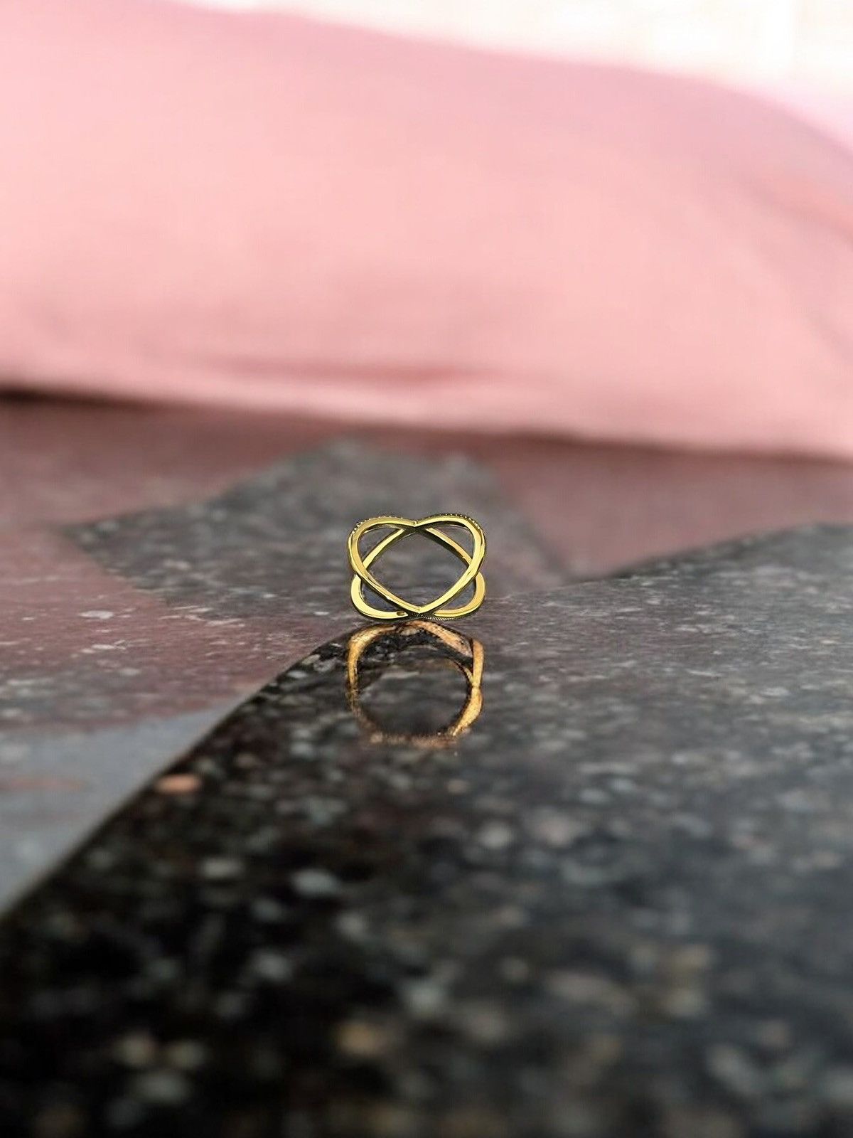 Other X-Shaped Cubic Zirconia Silk Scarf Ring for Women Size ONE SIZE - 5 Thumbnail