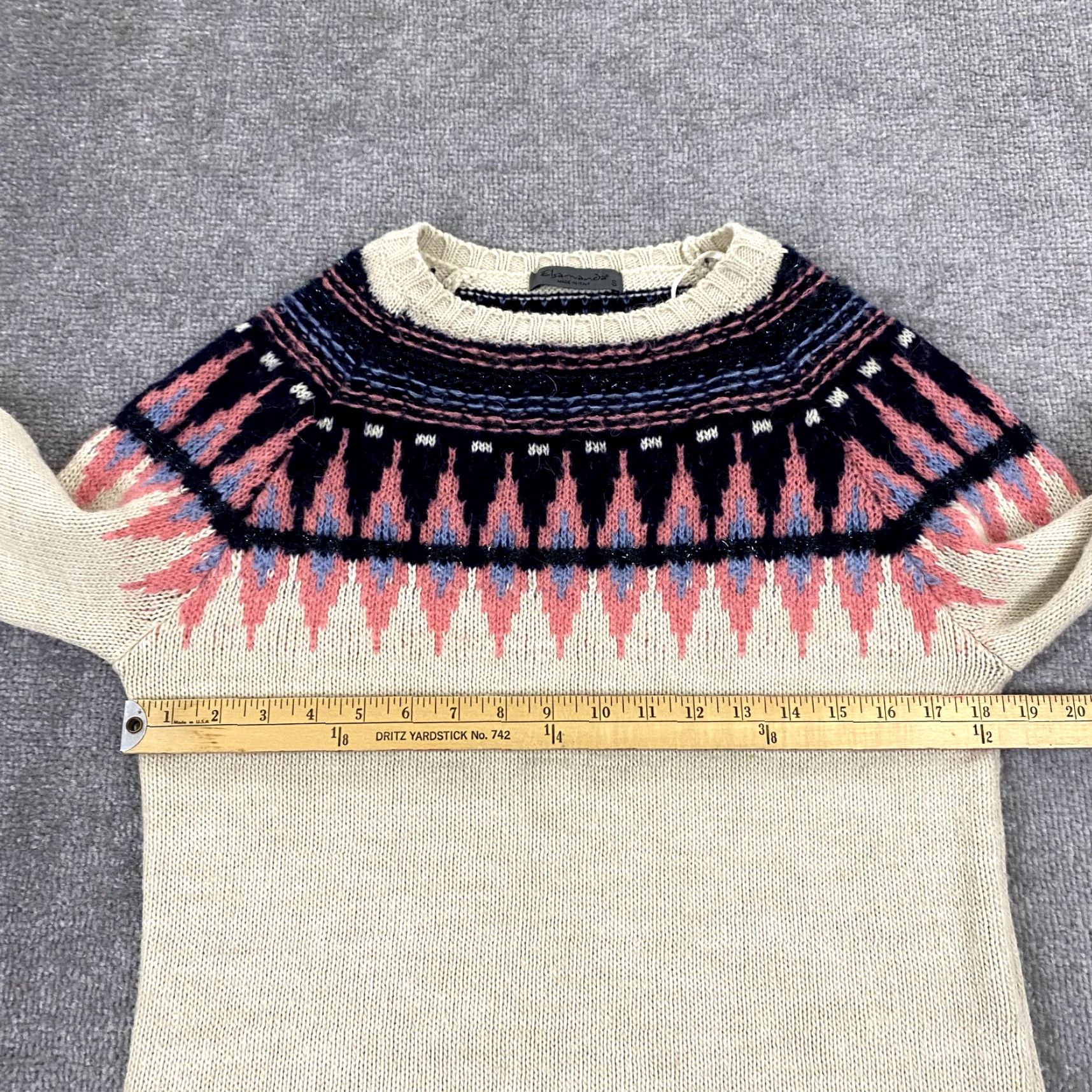 Anthropologie ELSAMANDA Anthropologie Sweater Women Small Brown Mohair Wool Alpaca Pullover Size S / US 4 / IT 40 - 6 Thumbnail