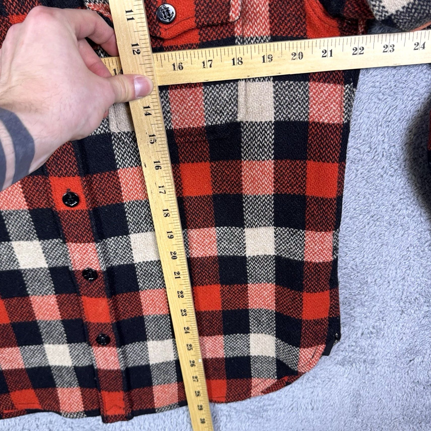 J.Crew J. Crew Shirt Jacket Mens M Wool Buffalo Plaid Mackinaw E3429 Wallace Barnes Red Wool Jacket Men M Plaid Overcoat Size US M / EU 48-50 / 2 - 7 Thumbnail