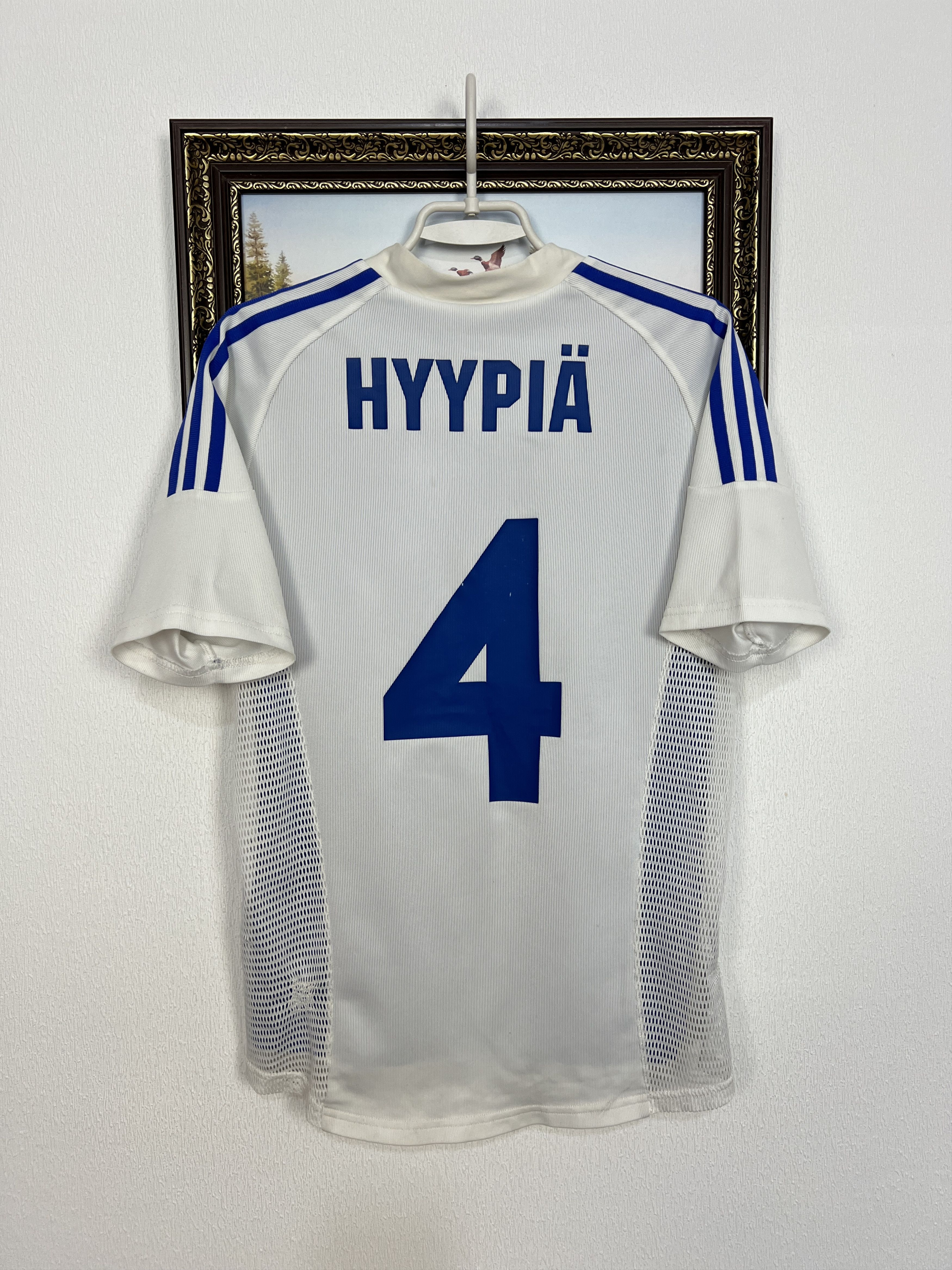 Adidas Finland Home football shirt Soccer #4 Hyypia Jersey Trikot Size US S / EU 44-46 / 1 - 8 Thumbnail
