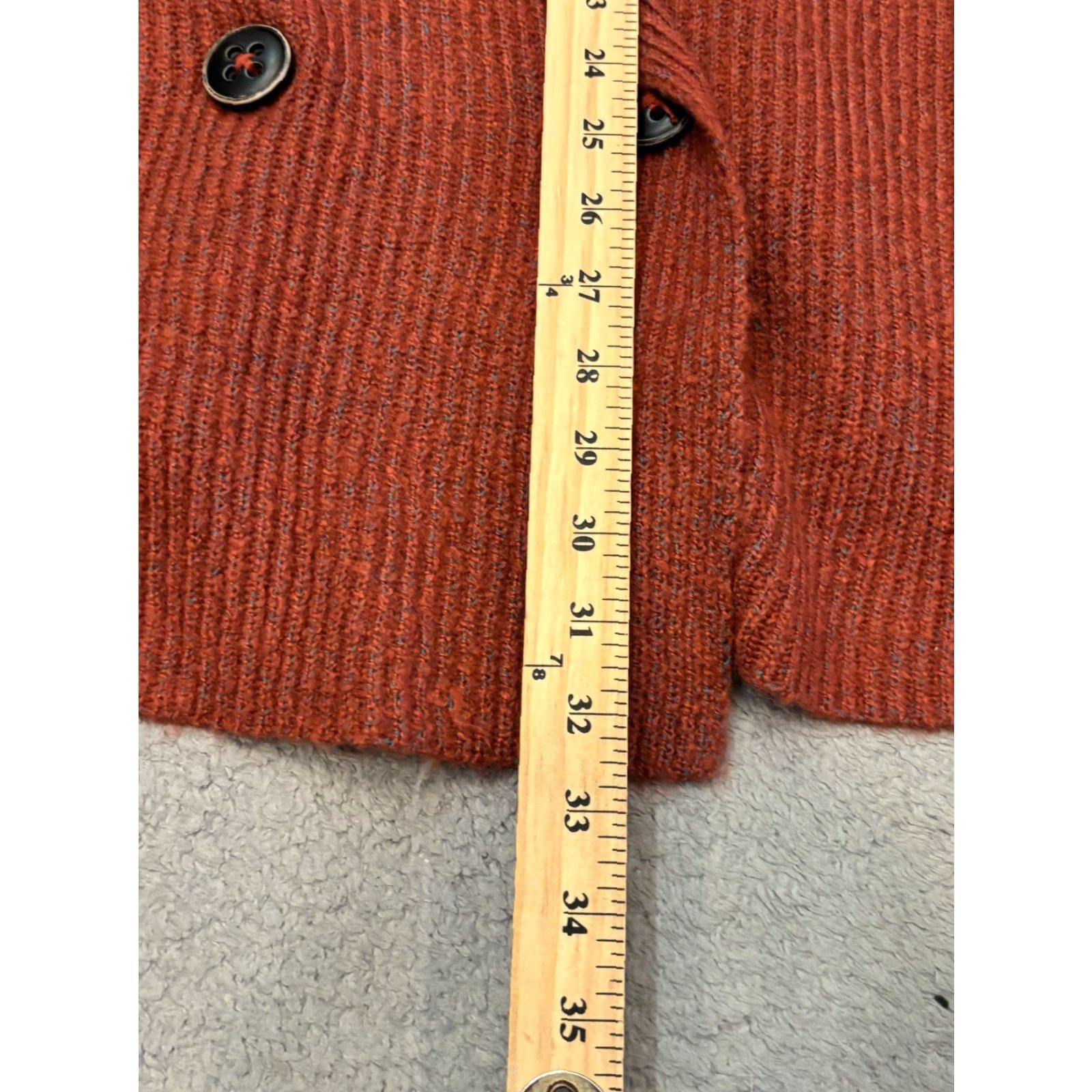 Vintage Cabi Style 3162 Rosewood Button Wrap Cardigan Sweater Rust Womens XL Knit Cardigan Shirt? Size XL / US 12-14 / IT 48-50 - 4 Thumbnail