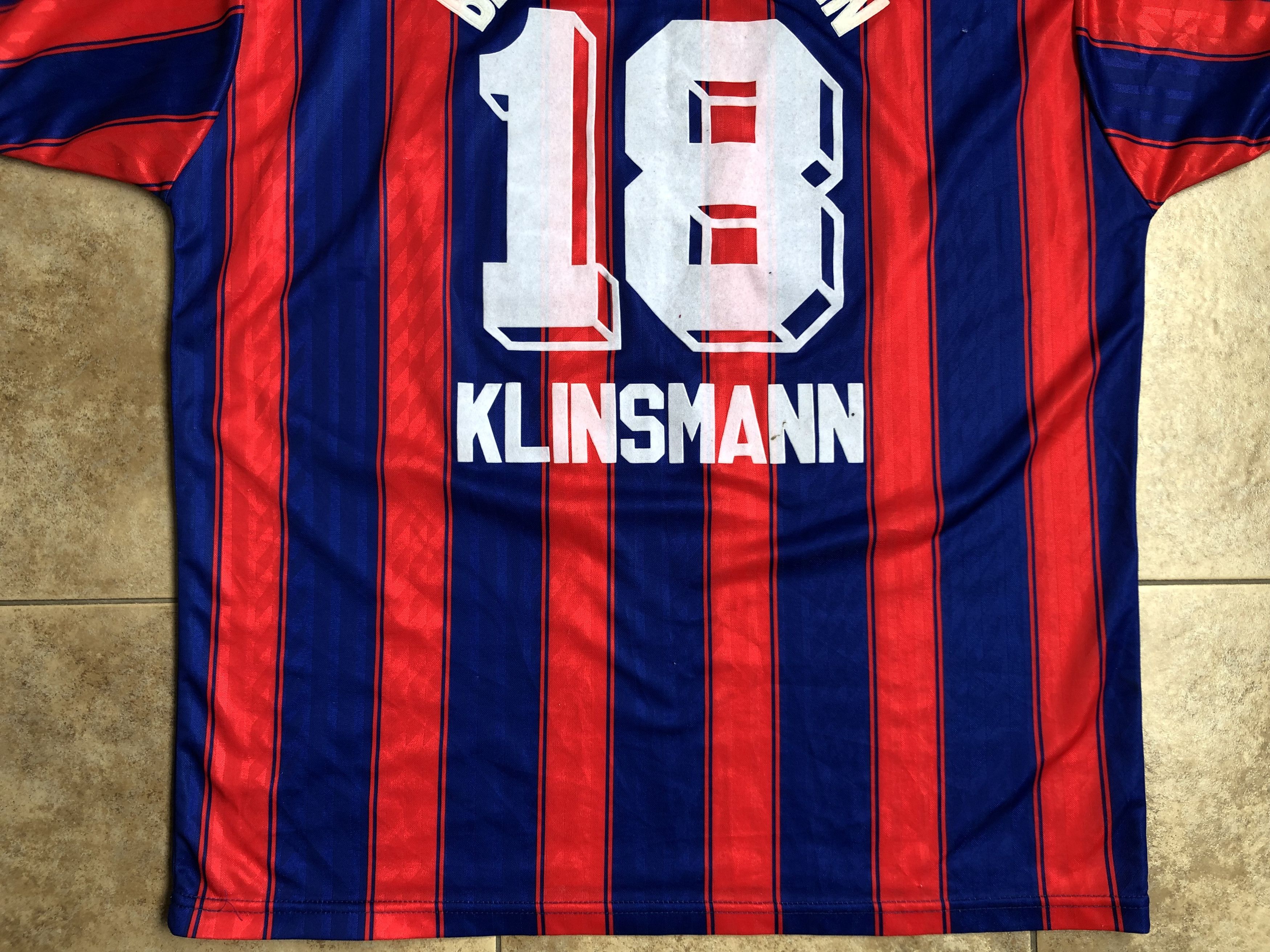 Adidas Bayern Munich Home football shirt 1995-1997 #18 Klinsmann Size US XL / EU 56 / 4 - 14 Thumbnail